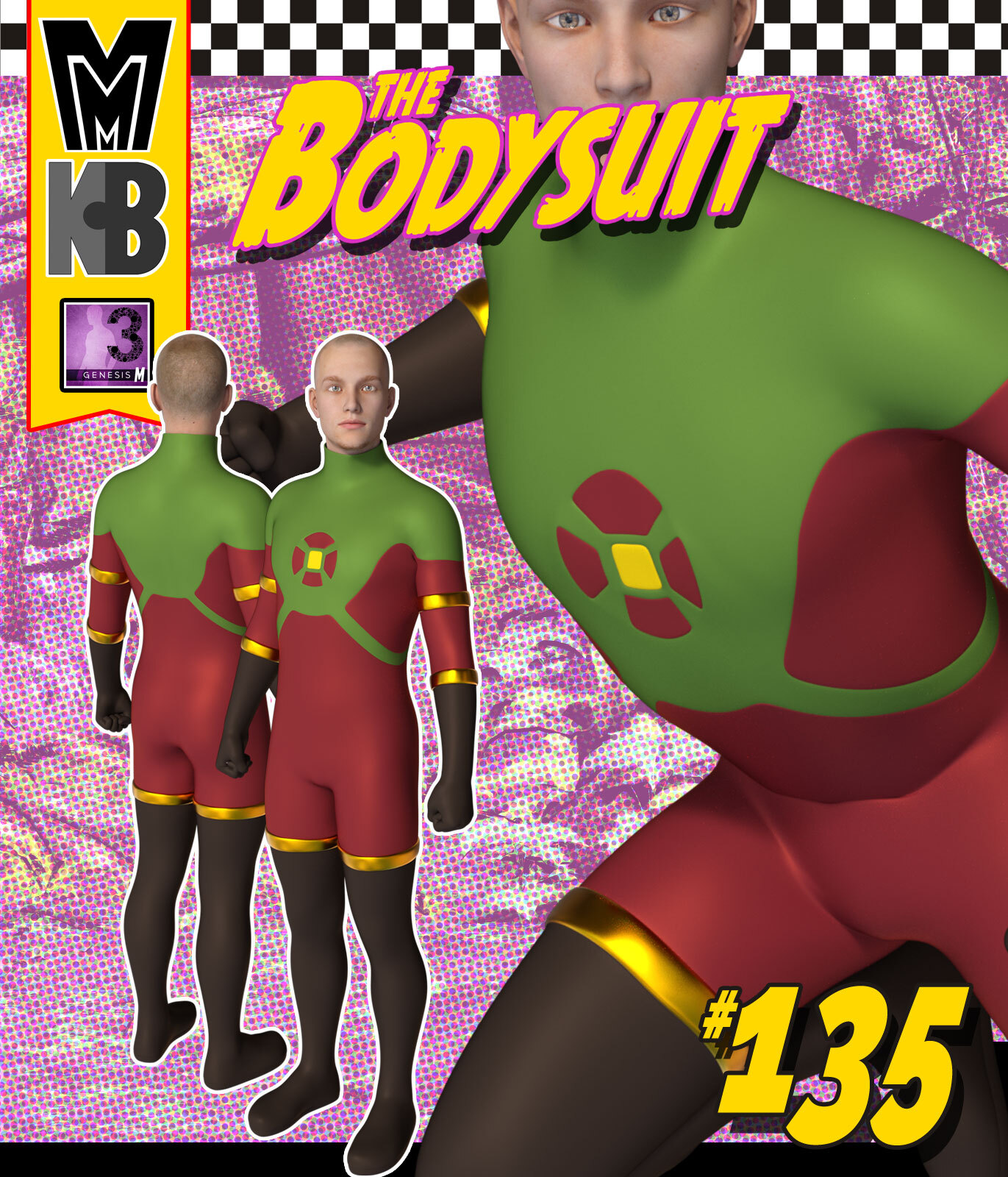 Bodysuit 135 MMKBG3M by: MightyMite, 3D Models by Daz 3D