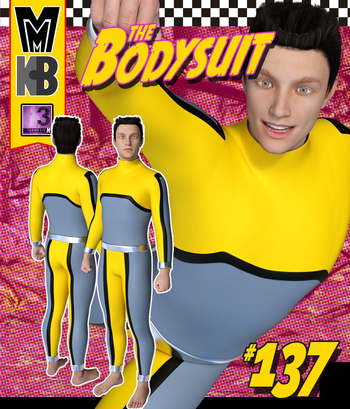 Bodysuit 137 MMKBG3M by: MightyMite, 3D Models by Daz 3D