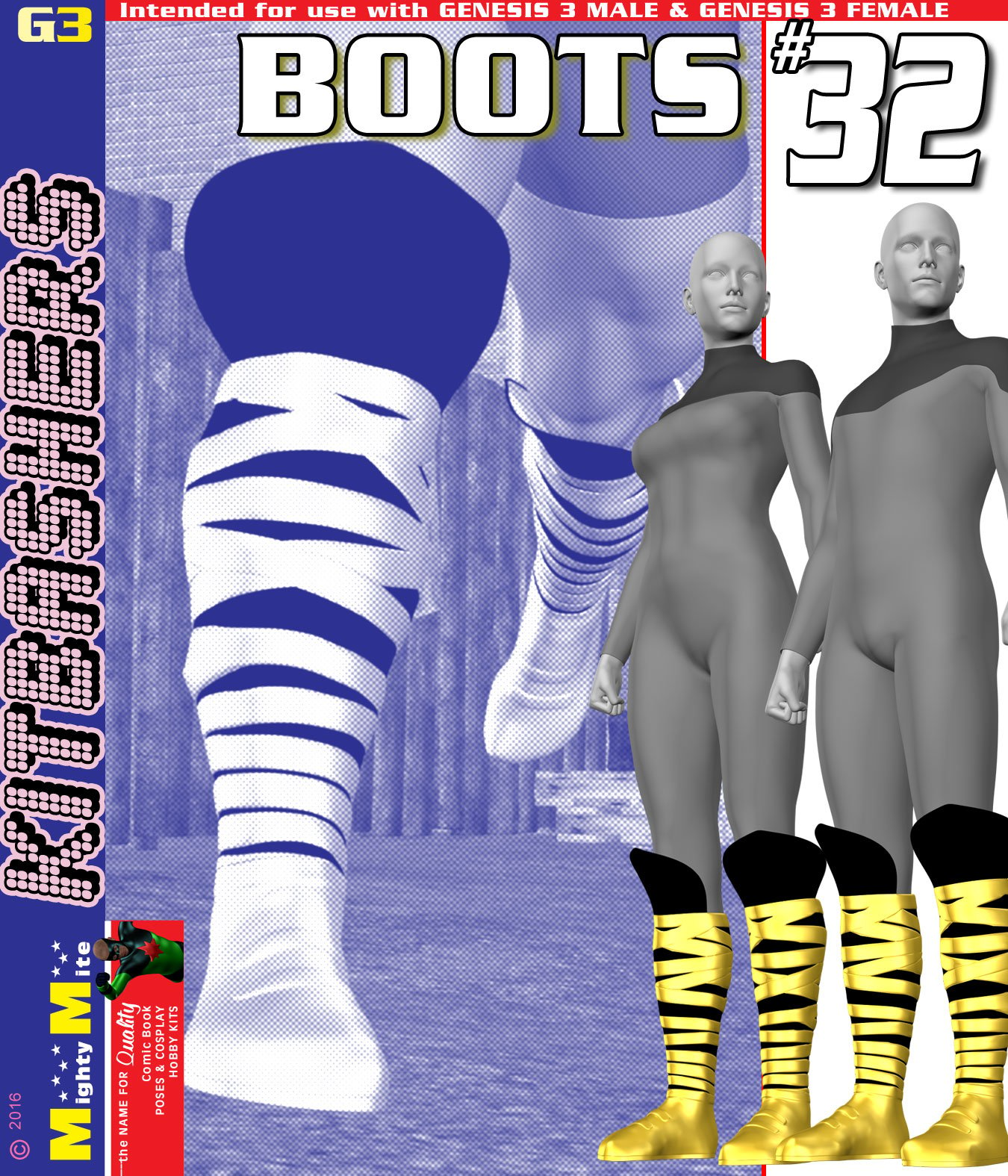 Boots 032 MMKBG3 by: MightyMite, 3D Models by Daz 3D