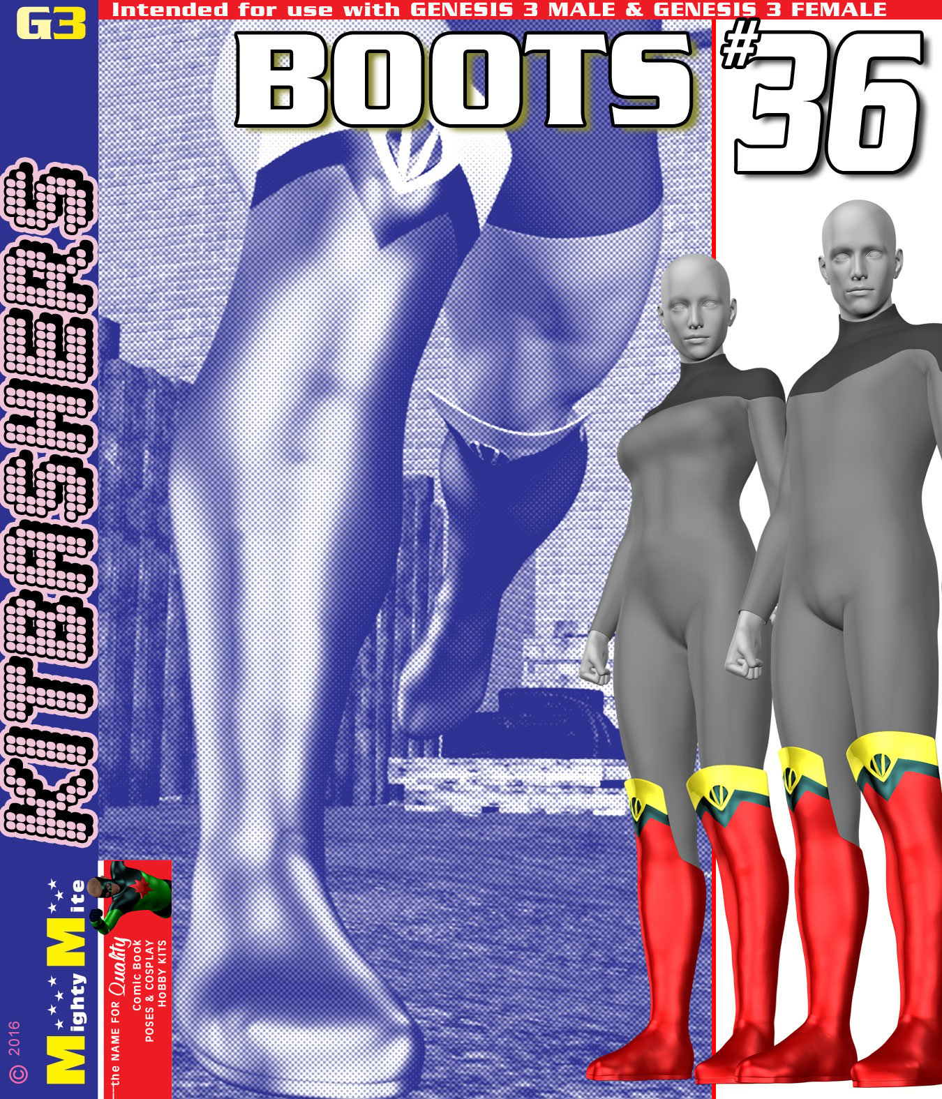 Boots 036 MMKBG3 by: MightyMite, 3D Models by Daz 3D