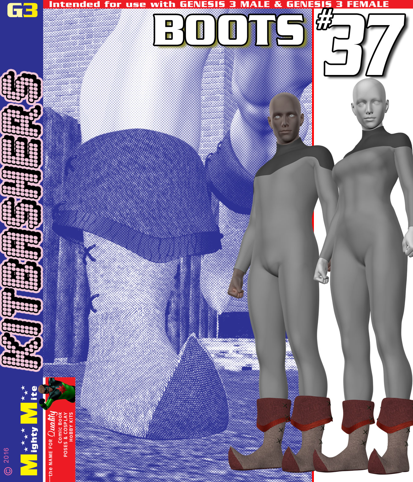 Boots 037 MMKBG3 by: MightyMite, 3D Models by Daz 3D