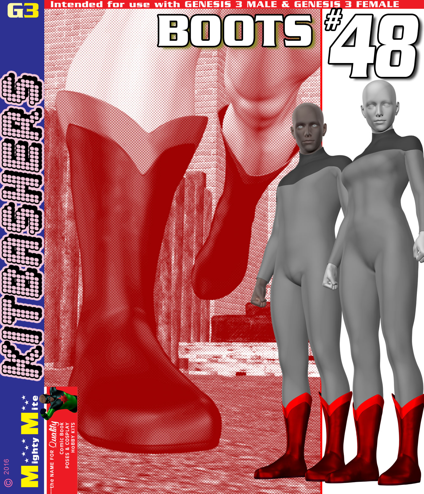 Boots 048 MMKBG3 by: MightyMite, 3D Models by Daz 3D