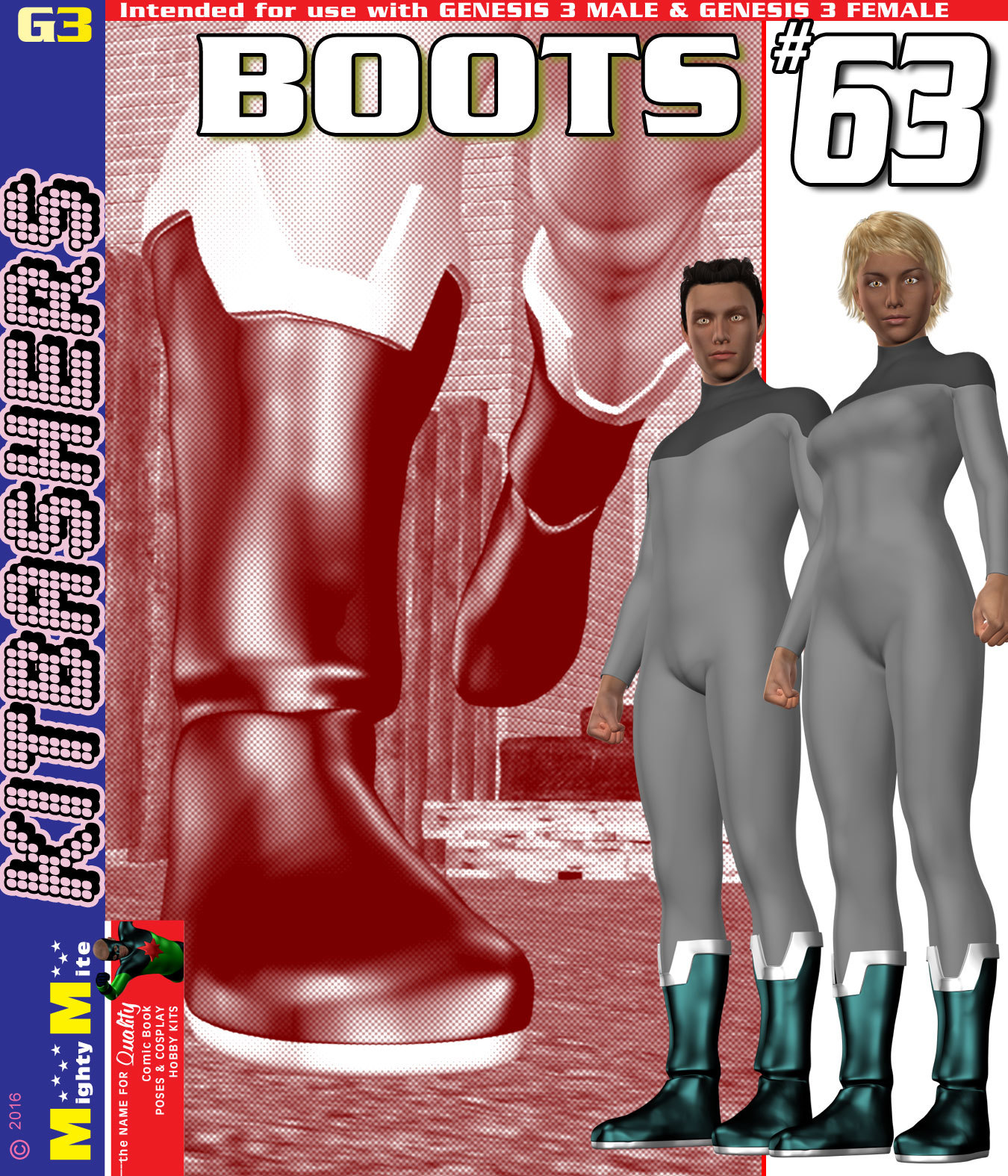 Boots 063 MMKBG3 by: MightyMite, 3D Models by Daz 3D