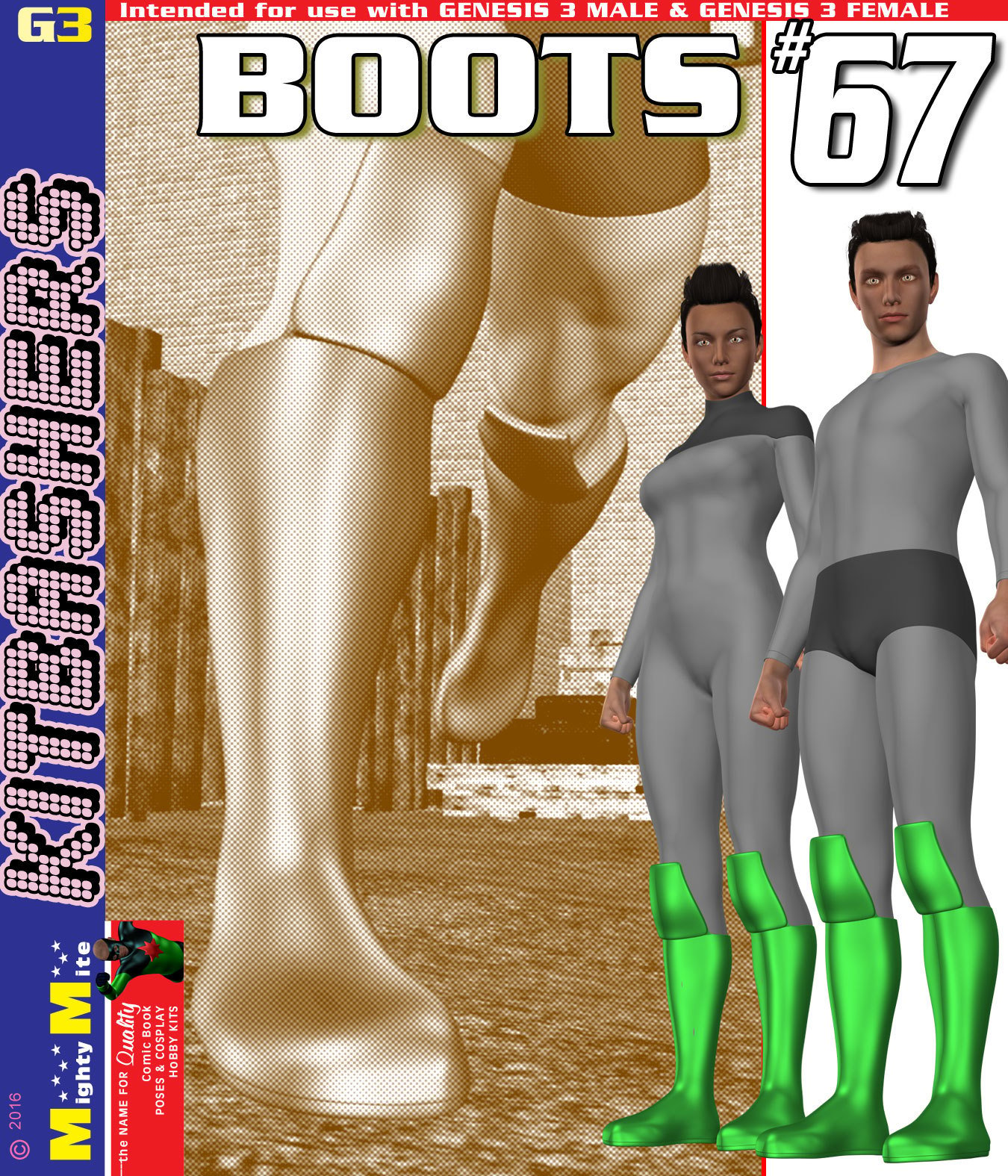 Boots 067 MMKBG3 by: MightyMite, 3D Models by Daz 3D