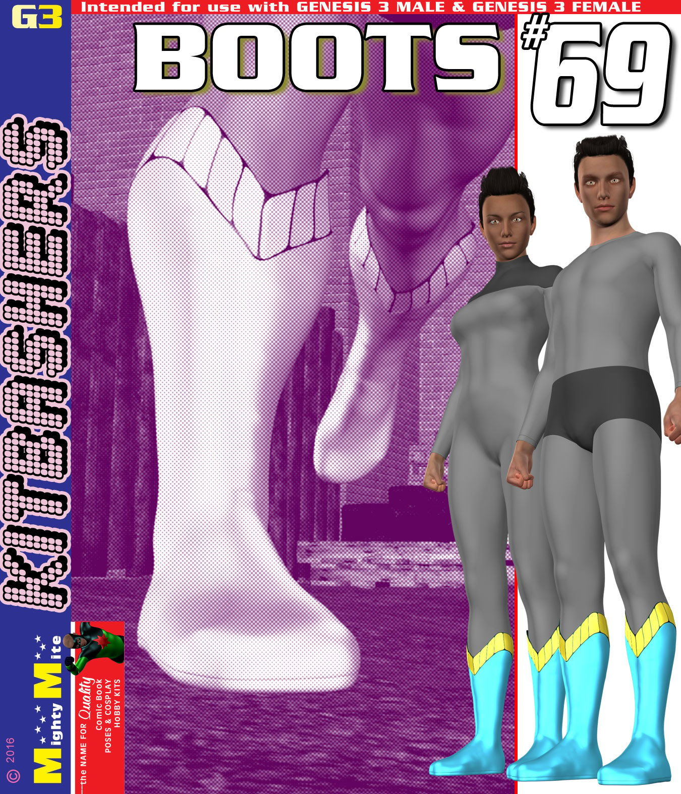 Boots 069 MMKBG3 by: MightyMite, 3D Models by Daz 3D