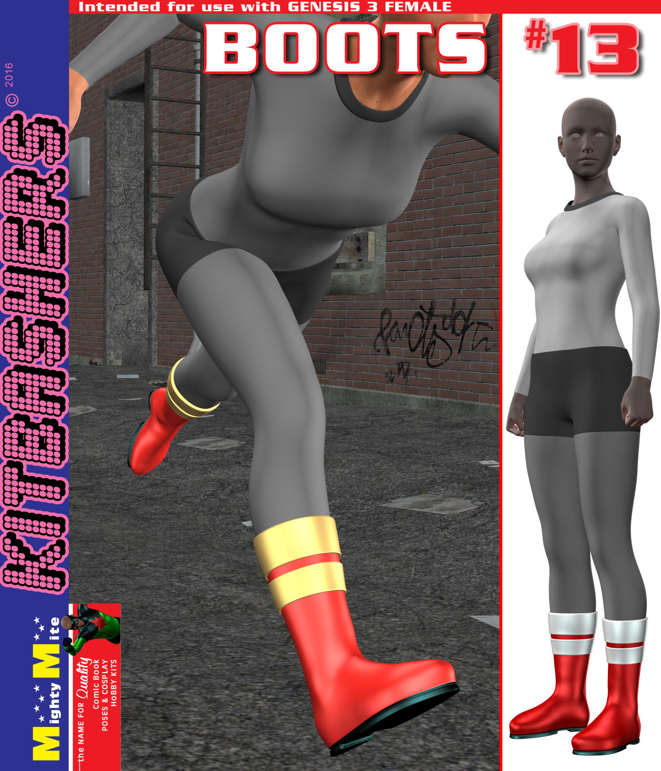 Boots 013 MMKBG3F by: MightyMite, 3D Models by Daz 3D