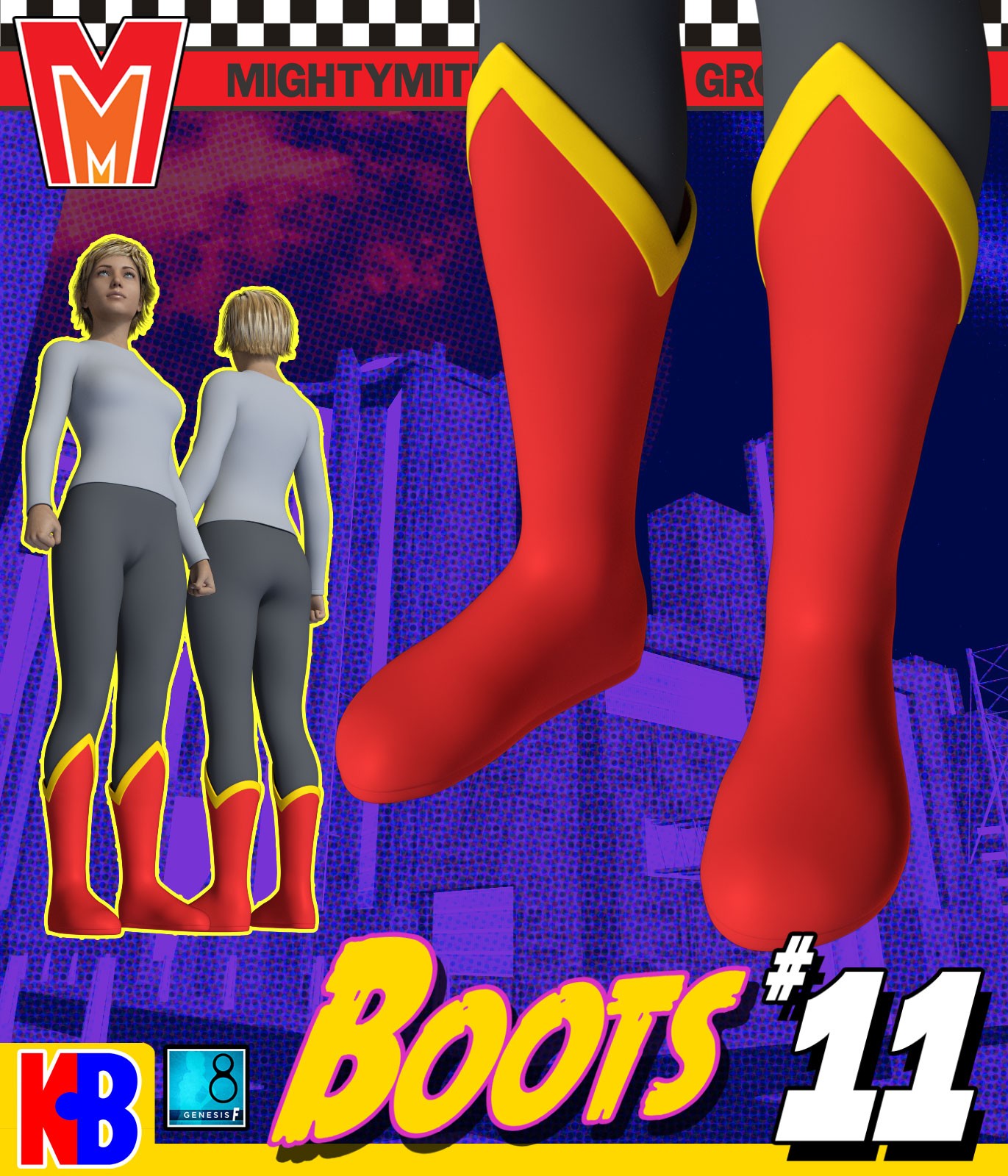 Boots 011 MMKBG8F by: MightyMite, 3D Models by Daz 3D