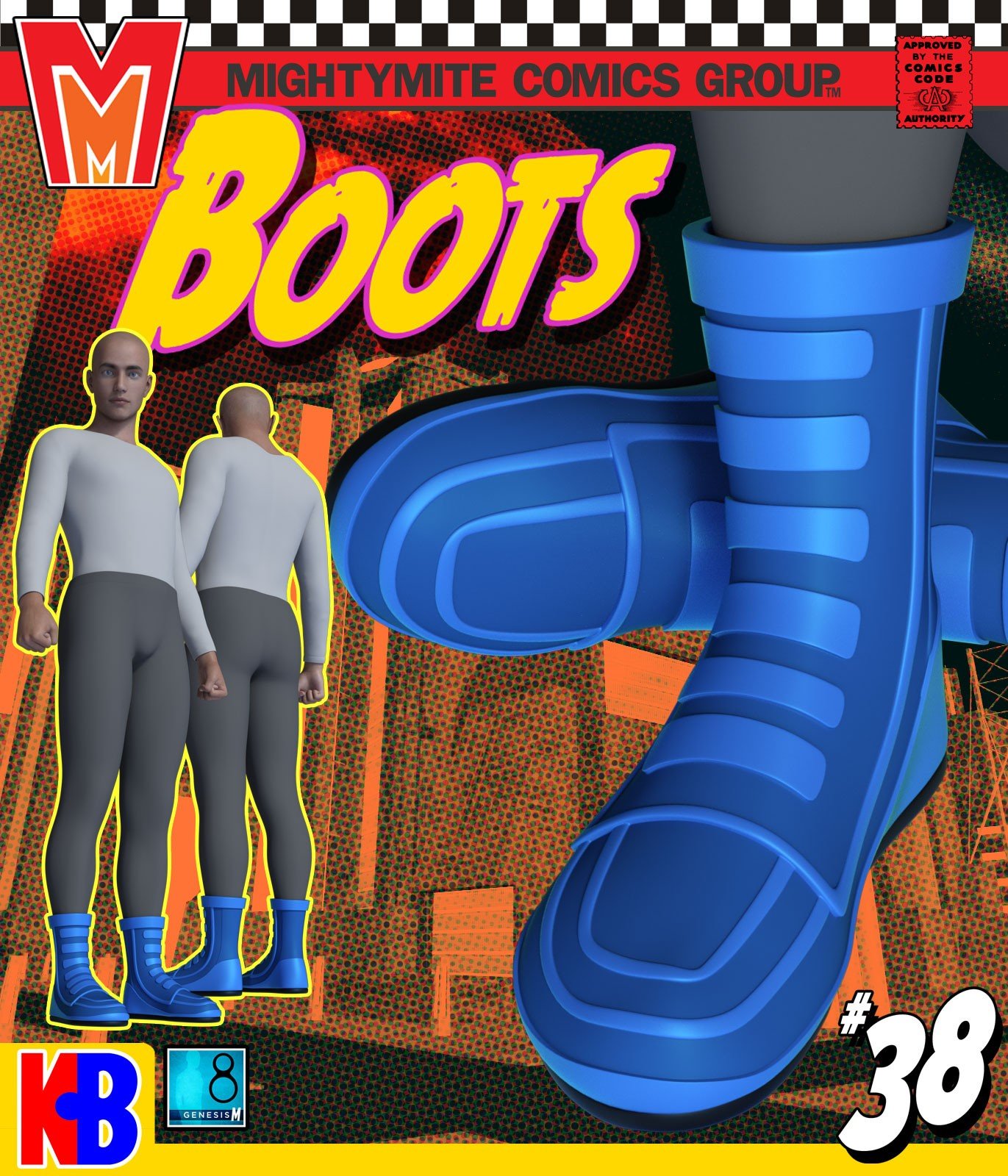 Boots 038 MMKBG8M by: MightyMite, 3D Models by Daz 3D