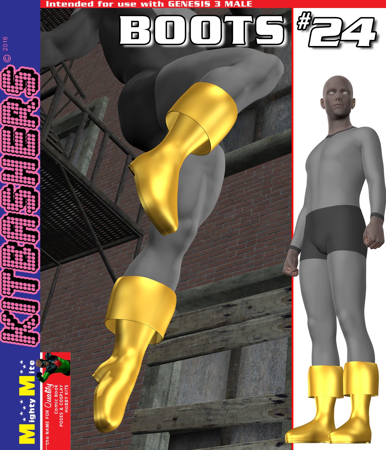 Boots 024 MMKBG3M by: MightyMite, 3D Models by Daz 3D