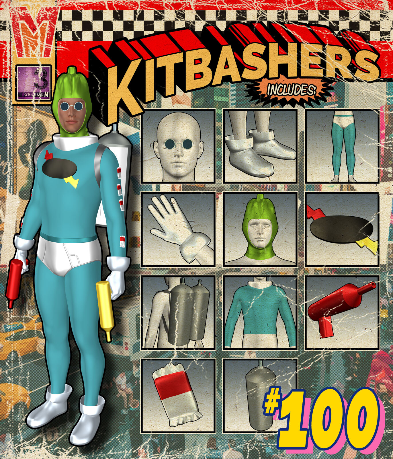 Kitbashers 100 MMG3M by: MightyMite, 3D Models by Daz 3D