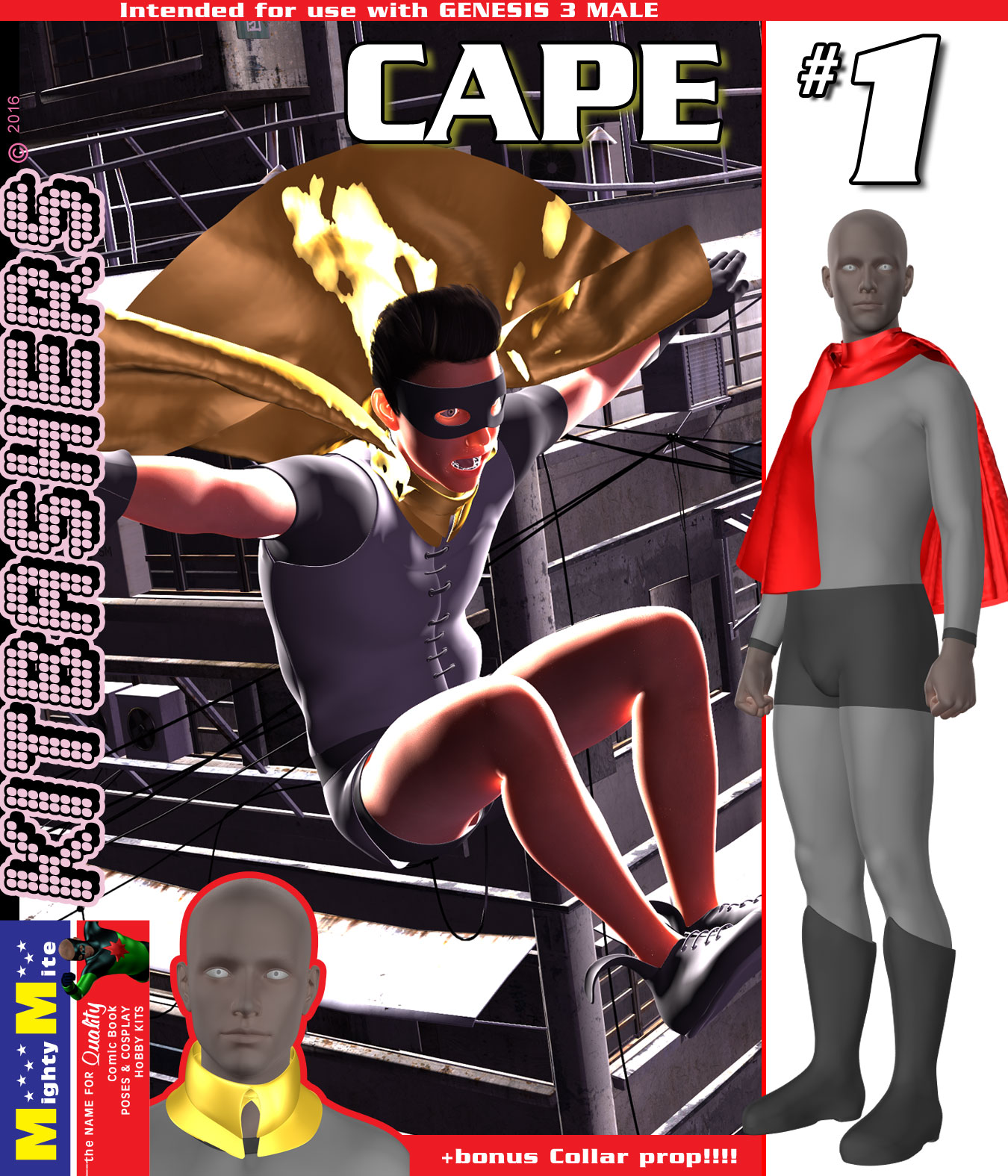 Cape 001 MMKBG3M by: MightyMite, 3D Models by Daz 3D
