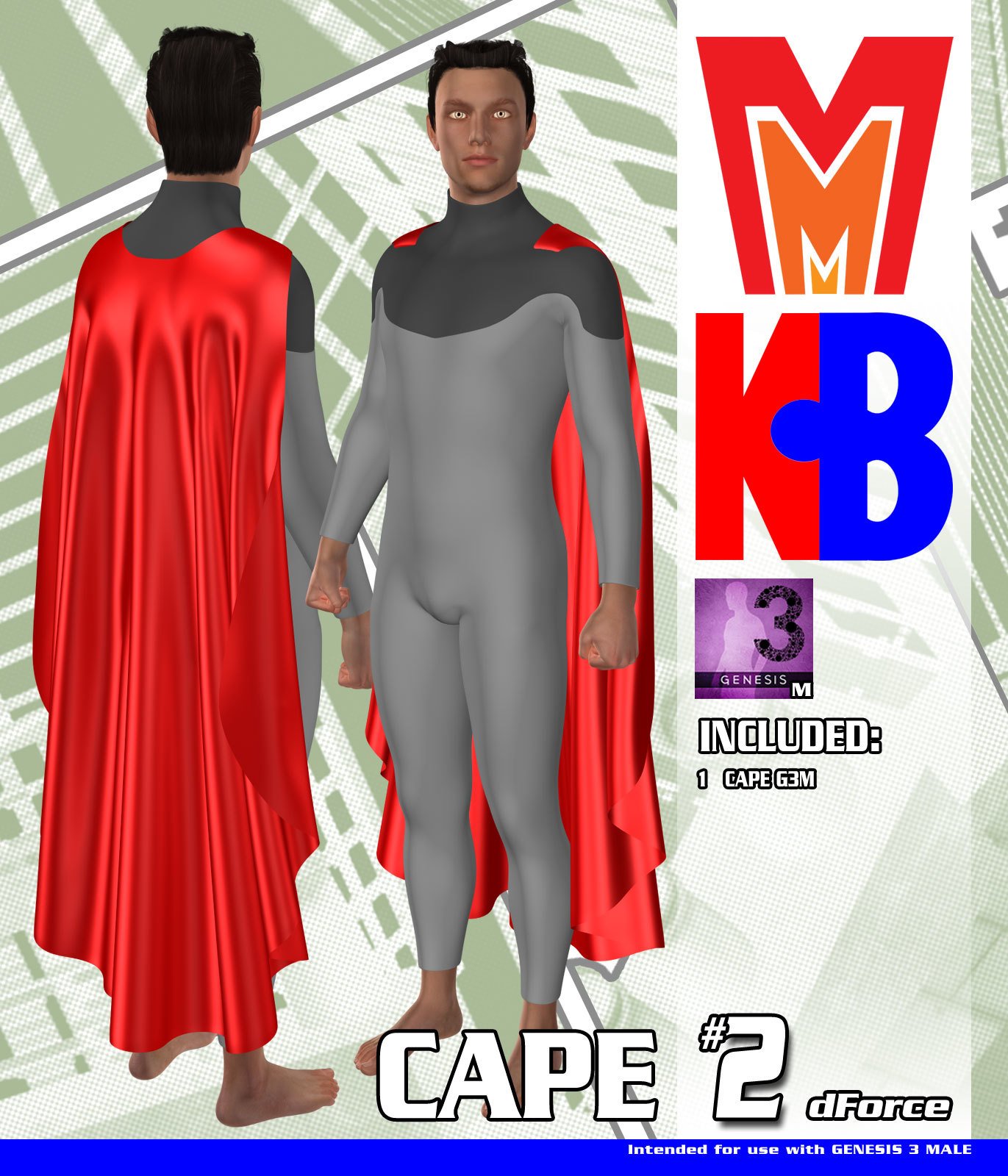 Cape 002A MMKBG3M dForce by: MightyMite, 3D Models by Daz 3D