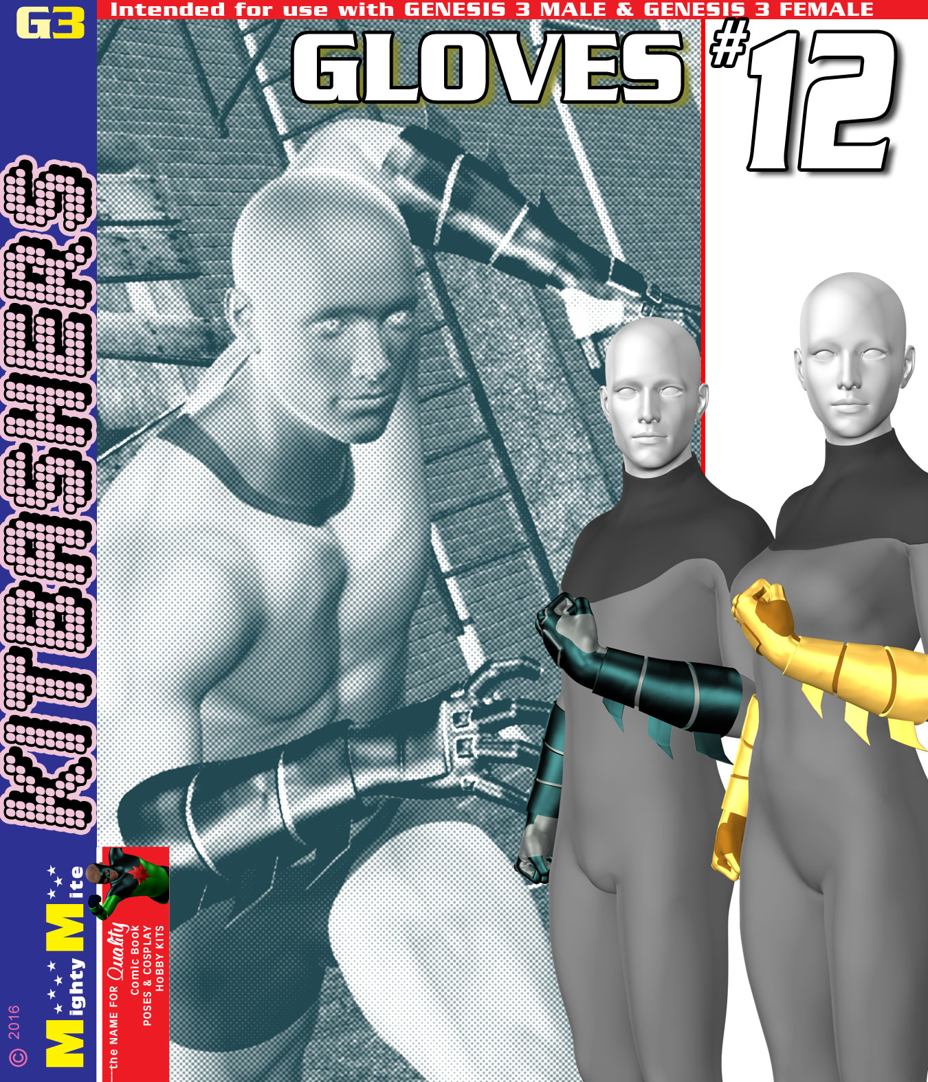 Gloves 012 MMKBG3 by: MightyMite, 3D Models by Daz 3D