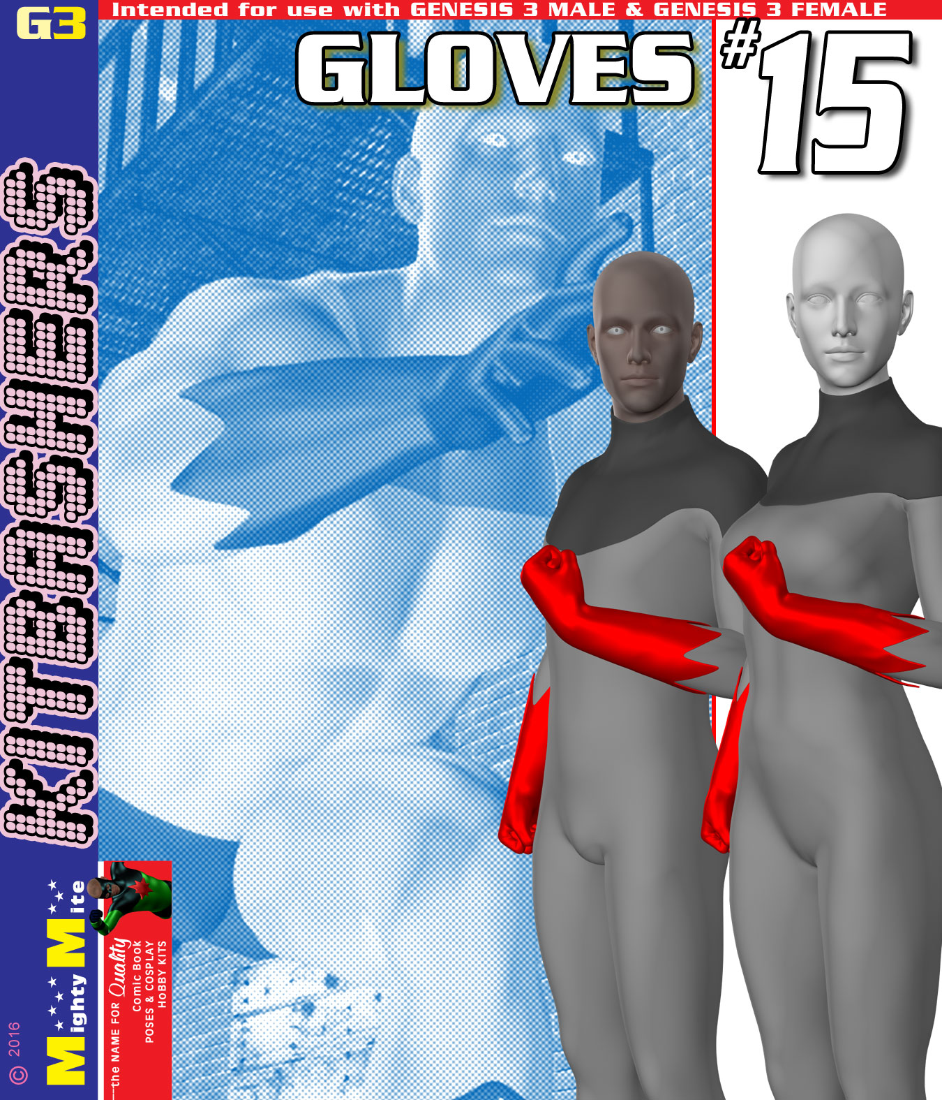 Gloves 015 MMKBG3 by: MightyMite, 3D Models by Daz 3D