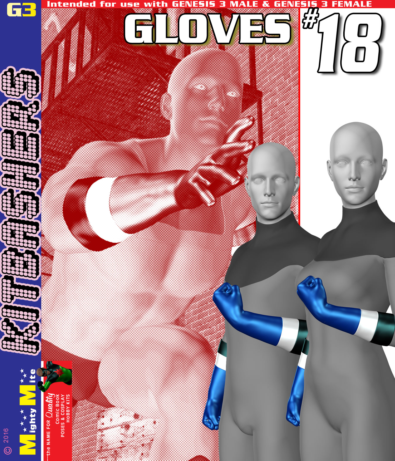 Gloves 018 MMKBG3 by: MightyMite, 3D Models by Daz 3D