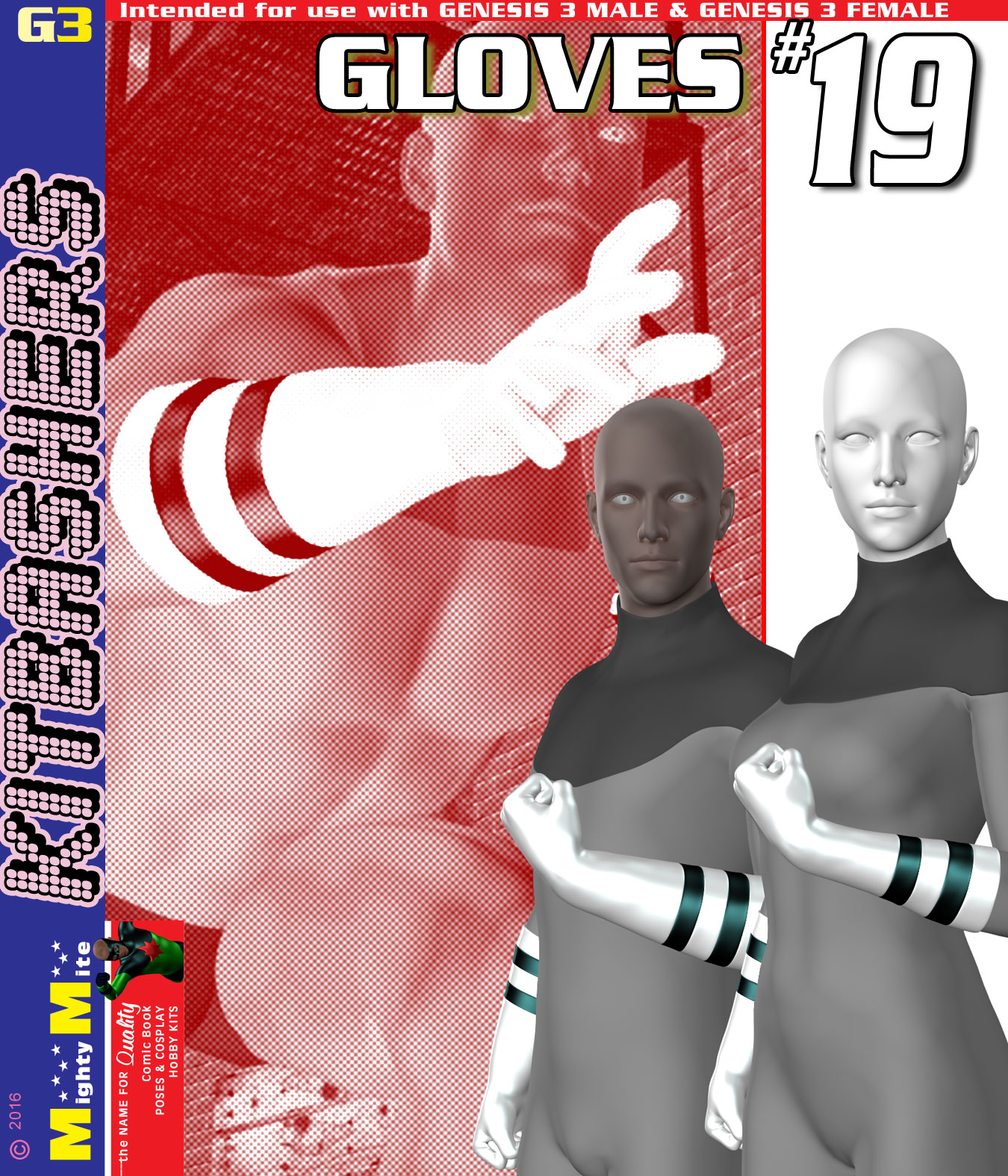 Gloves 019 MMKBG3 by: MightyMite, 3D Models by Daz 3D