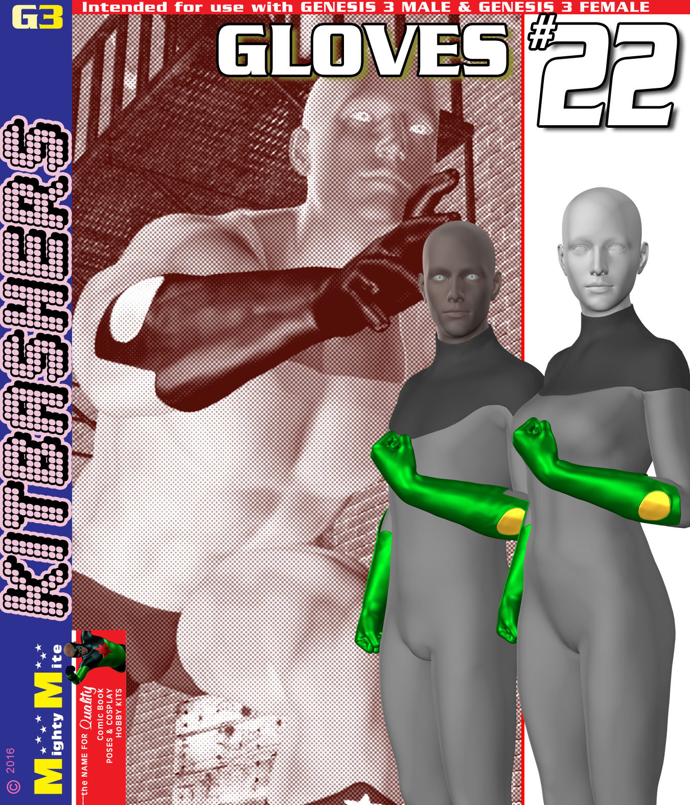 Gloves 022 MMKBG3 by: MightyMite, 3D Models by Daz 3D