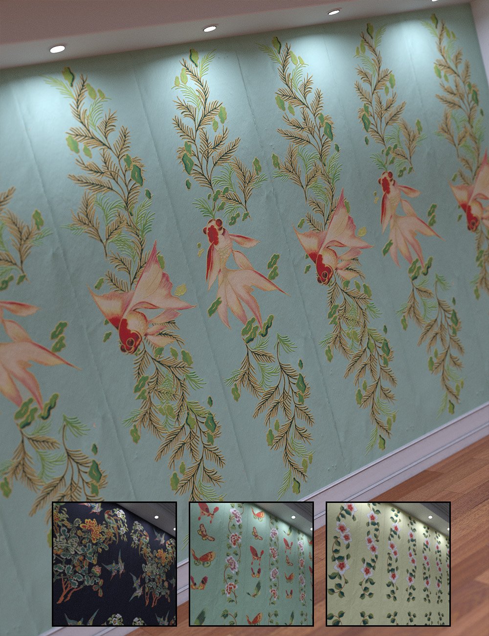 Whimsical Wallpaper Iray Shaders by: ForbiddenWhisperschevybabe25, 3D Models by Daz 3D