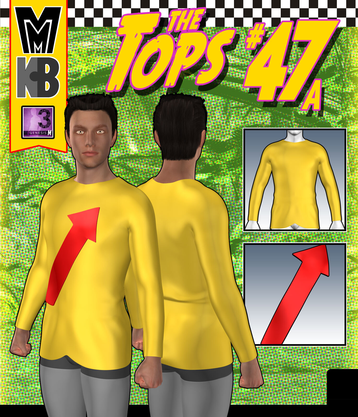 Tops 047A MMKBG3M by: MightyMite, 3D Models by Daz 3D