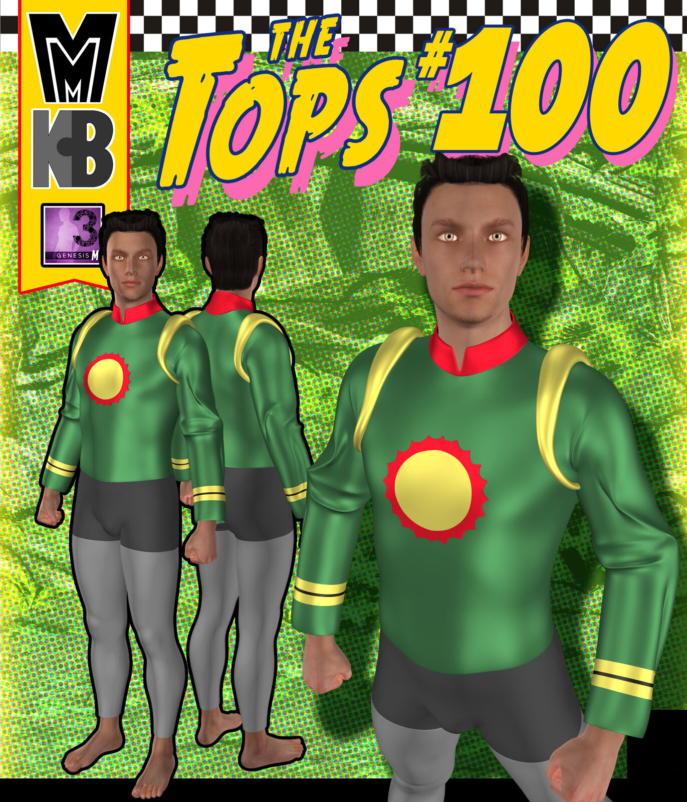 Tops 100 MMKBG3M by: MightyMite, 3D Models by Daz 3D