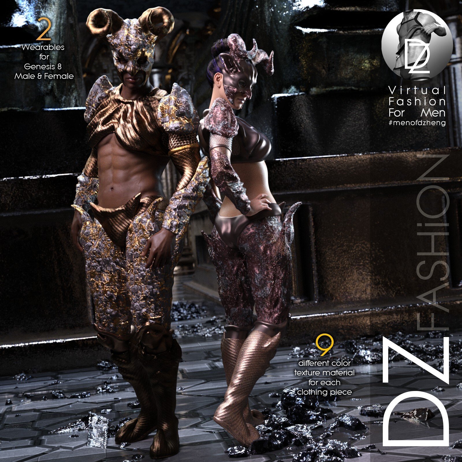 DZ G8 DarkSideZ for G8M & G8F by: DZheng, 3D Models by Daz 3D