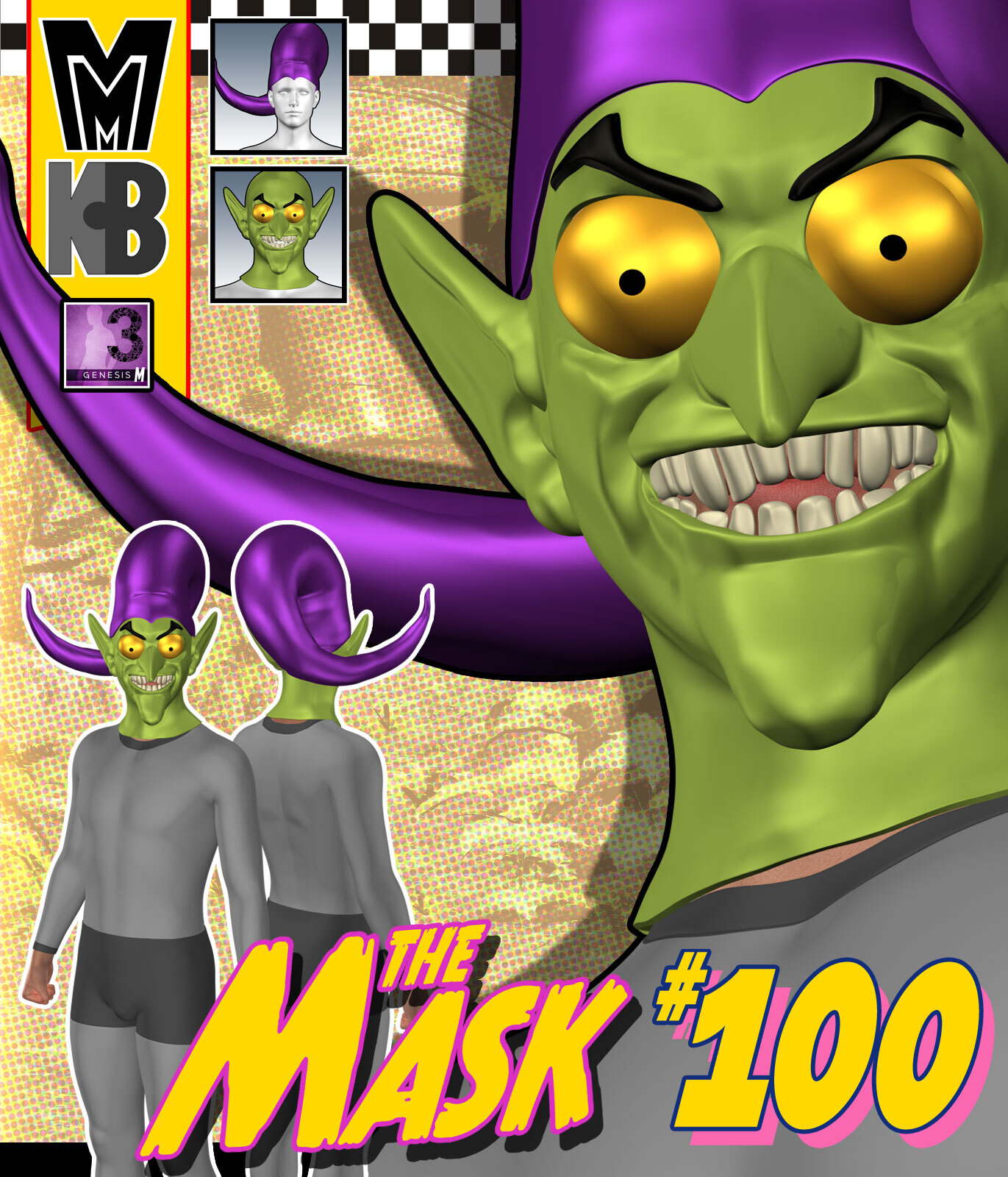 Mask 100 MMKBG3M by: MightyMite, 3D Models by Daz 3D