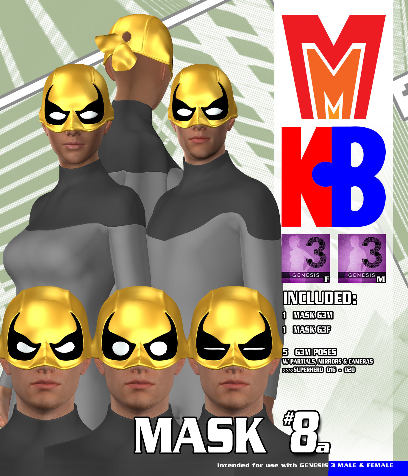 Mask 008A MMKBG3 by: MightyMite, 3D Models by Daz 3D