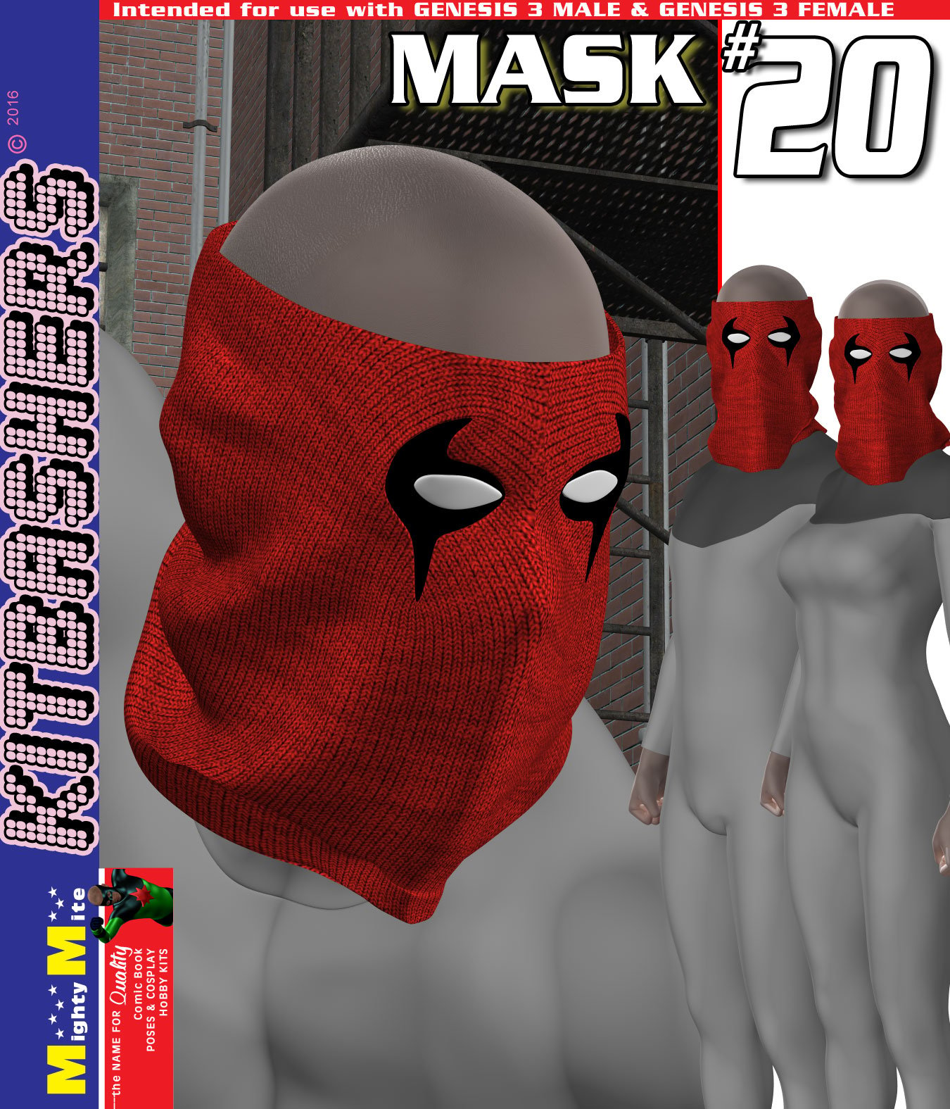 Mask 020 MMKBG3M by: MightyMite, 3D Models by Daz 3D