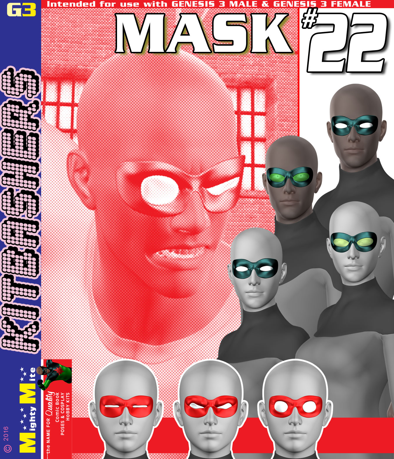 Mask 022 MMKBG3 by: MightyMite, 3D Models by Daz 3D