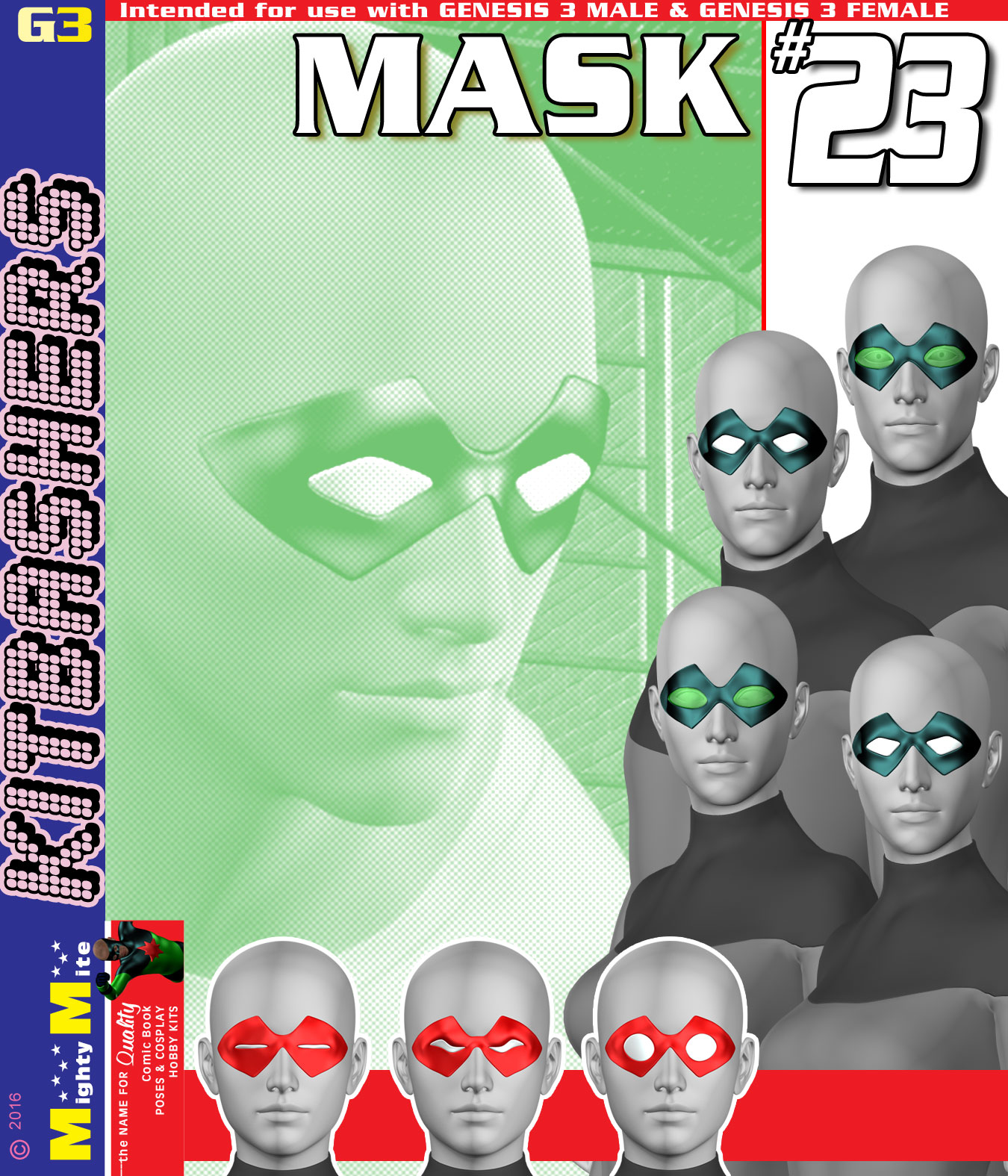 Mask 023 MMKBG3 by: MightyMite, 3D Models by Daz 3D
