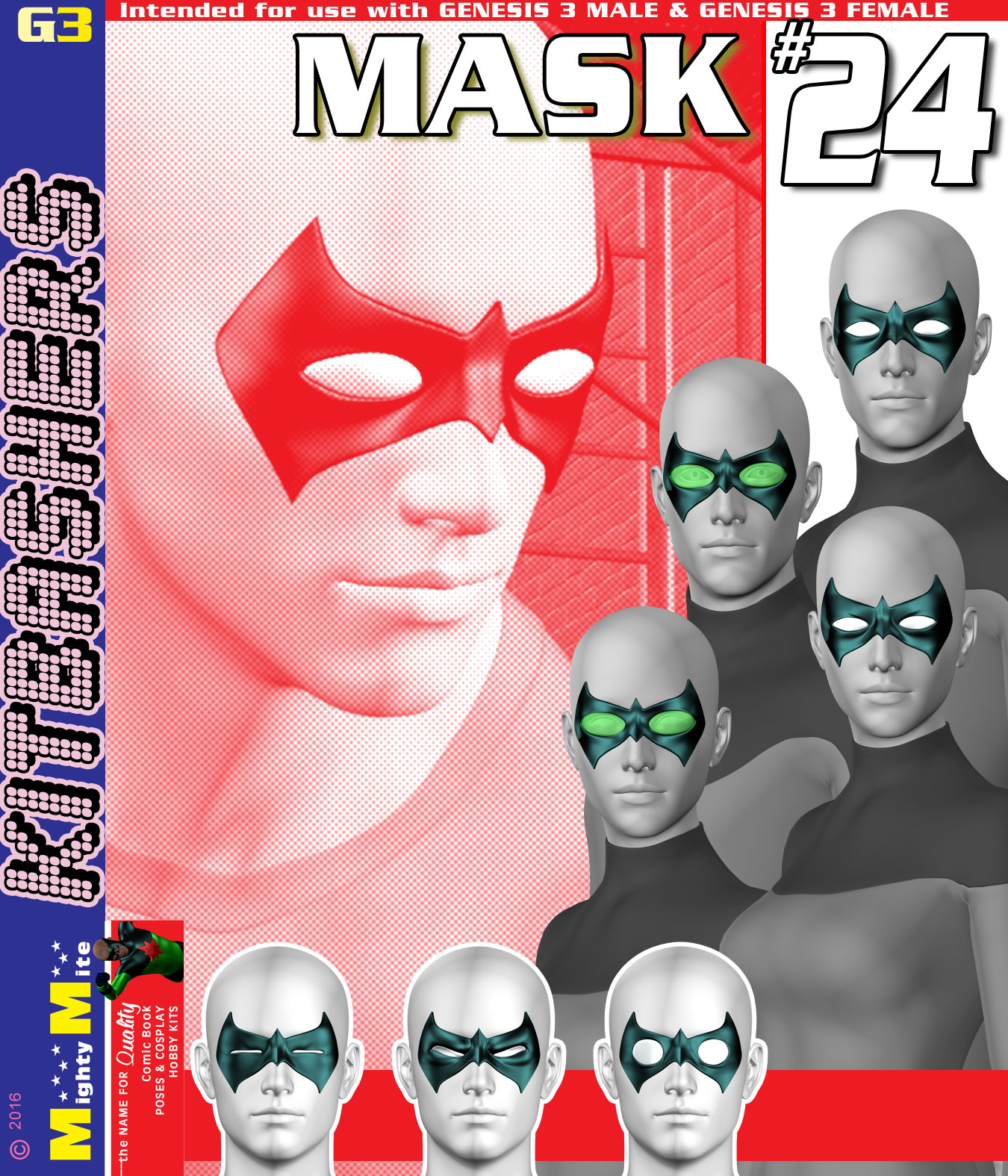 Mask 024 MMKBG3 by: MightyMite, 3D Models by Daz 3D