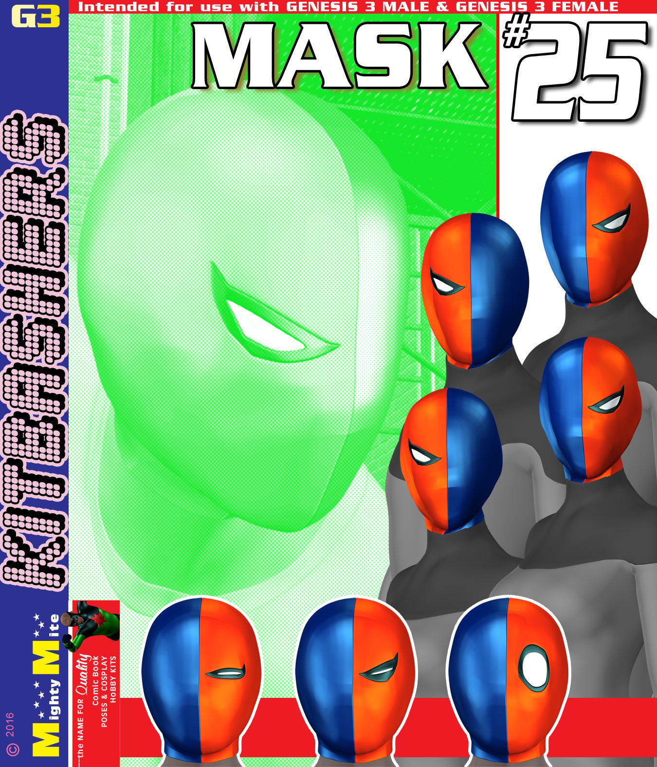 Mask 025 MMKBG3 by: MightyMite, 3D Models by Daz 3D