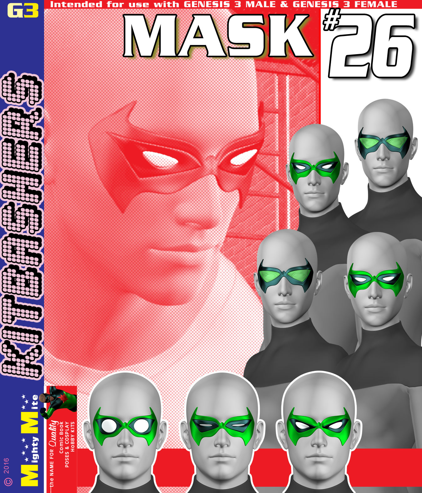 Mask 026 MMKBG3 by: MightyMite, 3D Models by Daz 3D