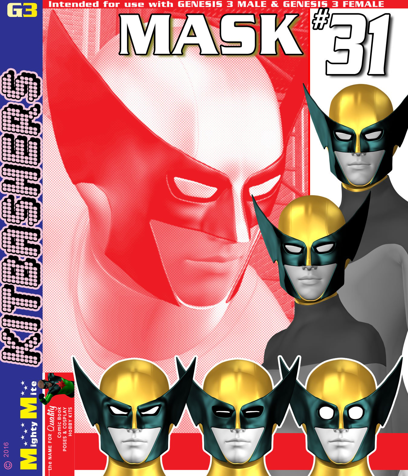 Mask 031 MMKBG3 by: MightyMite, 3D Models by Daz 3D