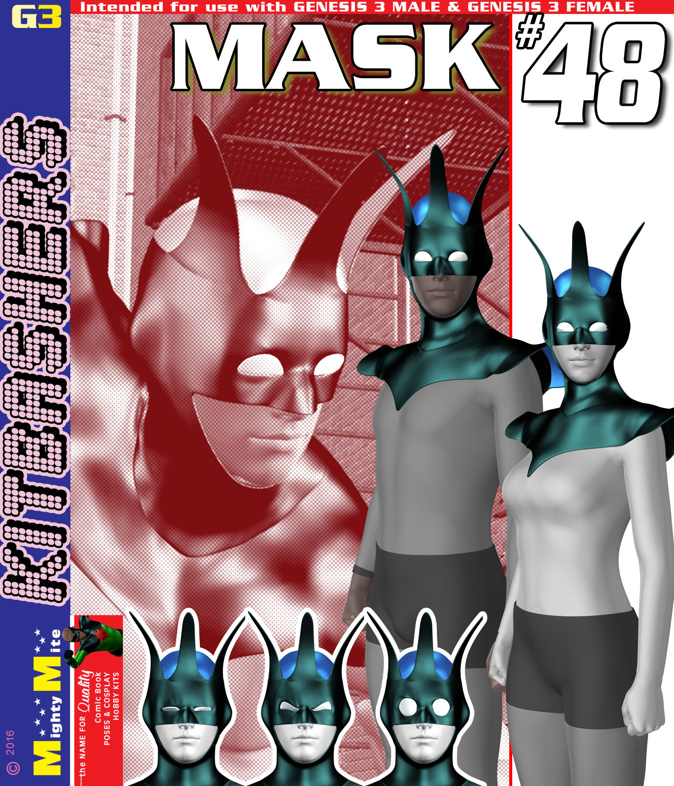 Mask 048 MMKBG3 by: MightyMite, 3D Models by Daz 3D