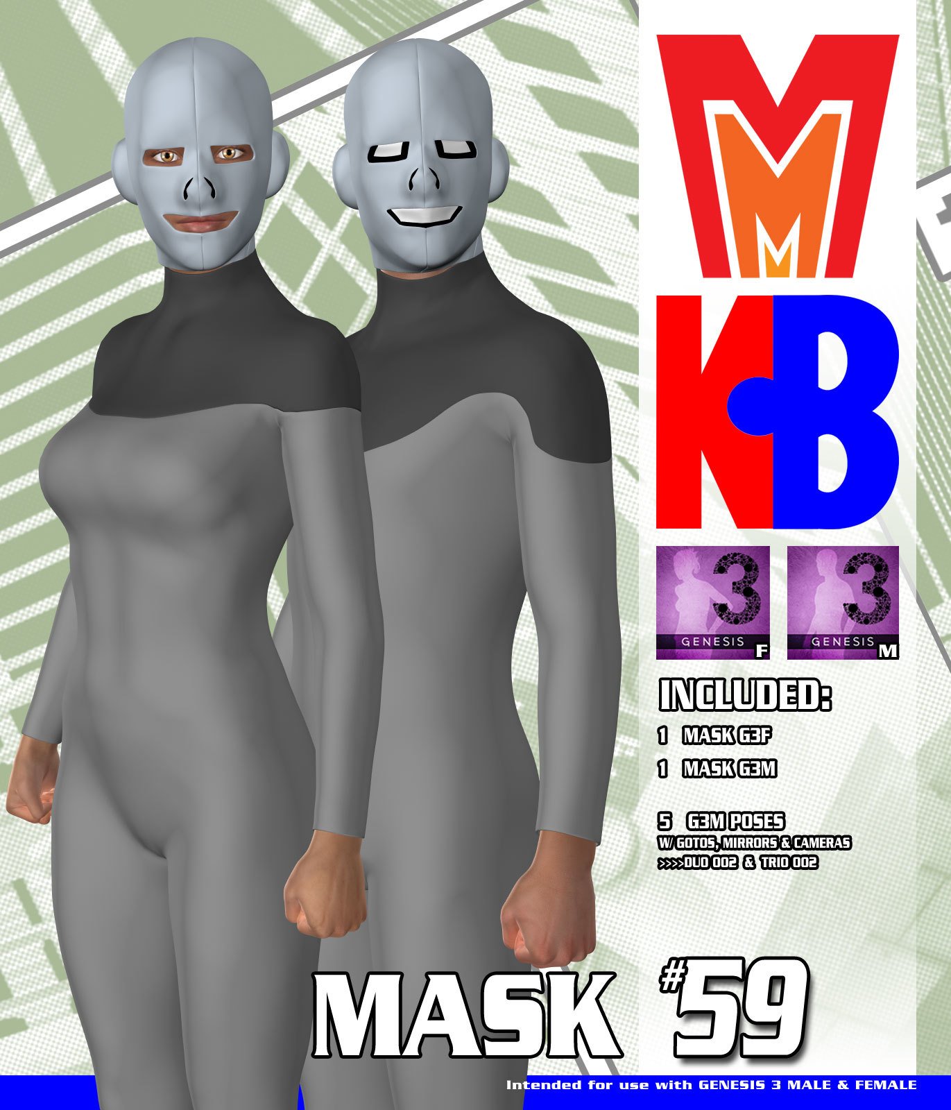 Mask 059 MMKBG3 by: MightyMite, 3D Models by Daz 3D