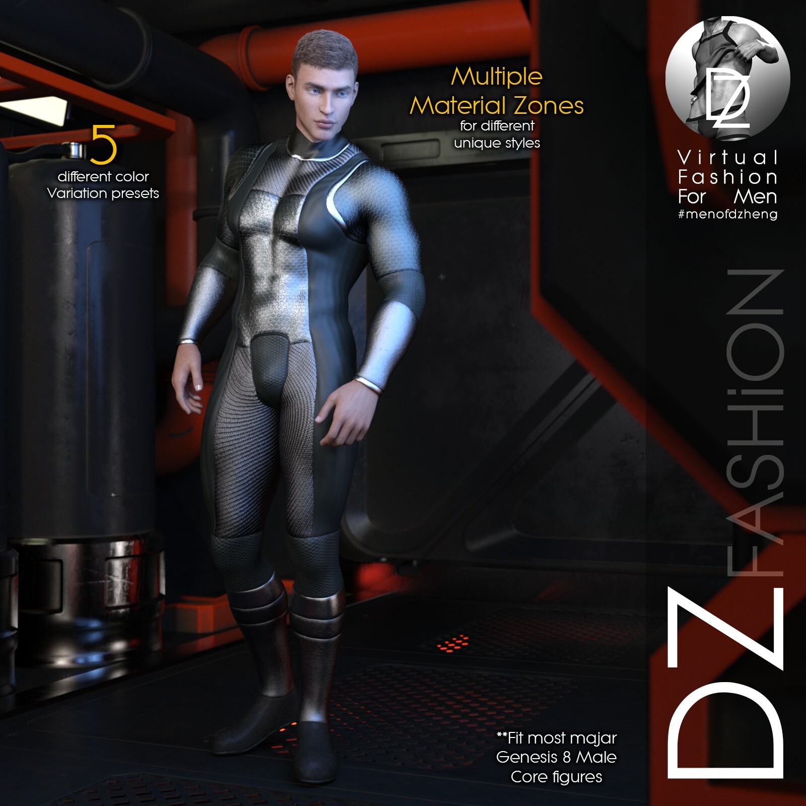 DZ G8M ZSuit 3 by: DZheng, 3D Models by Daz 3D