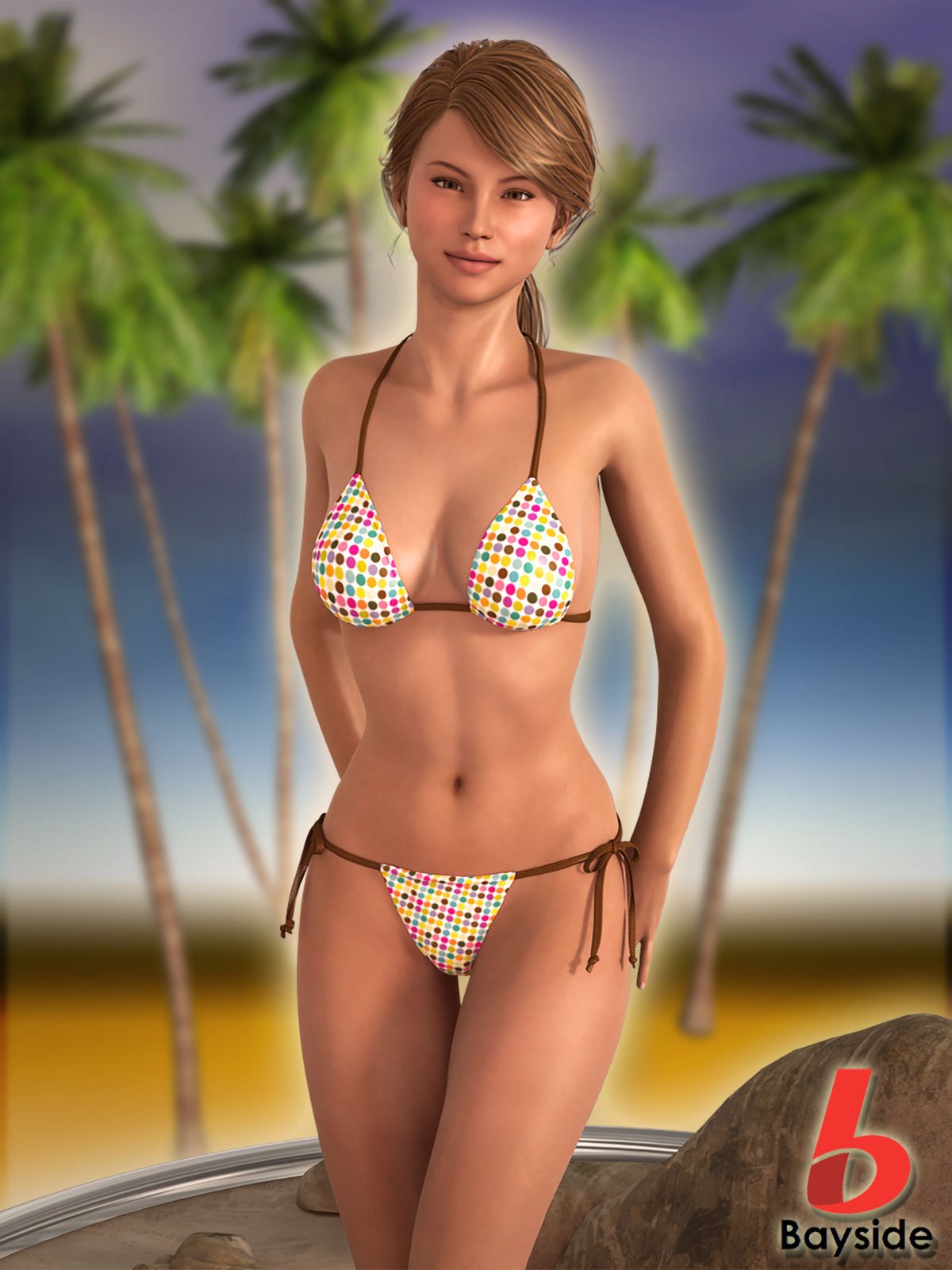 Bayside Textures for V6 String Bikini by: Jay Versluis, 3D Models by Daz 3D