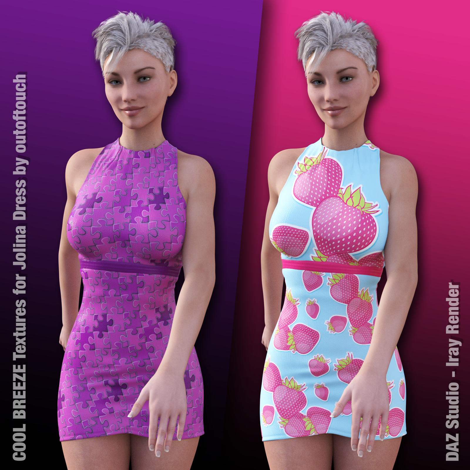 COOL BREEZE Textures for Jolina Dress by: Jay Versluis, 3D Models by Daz 3D