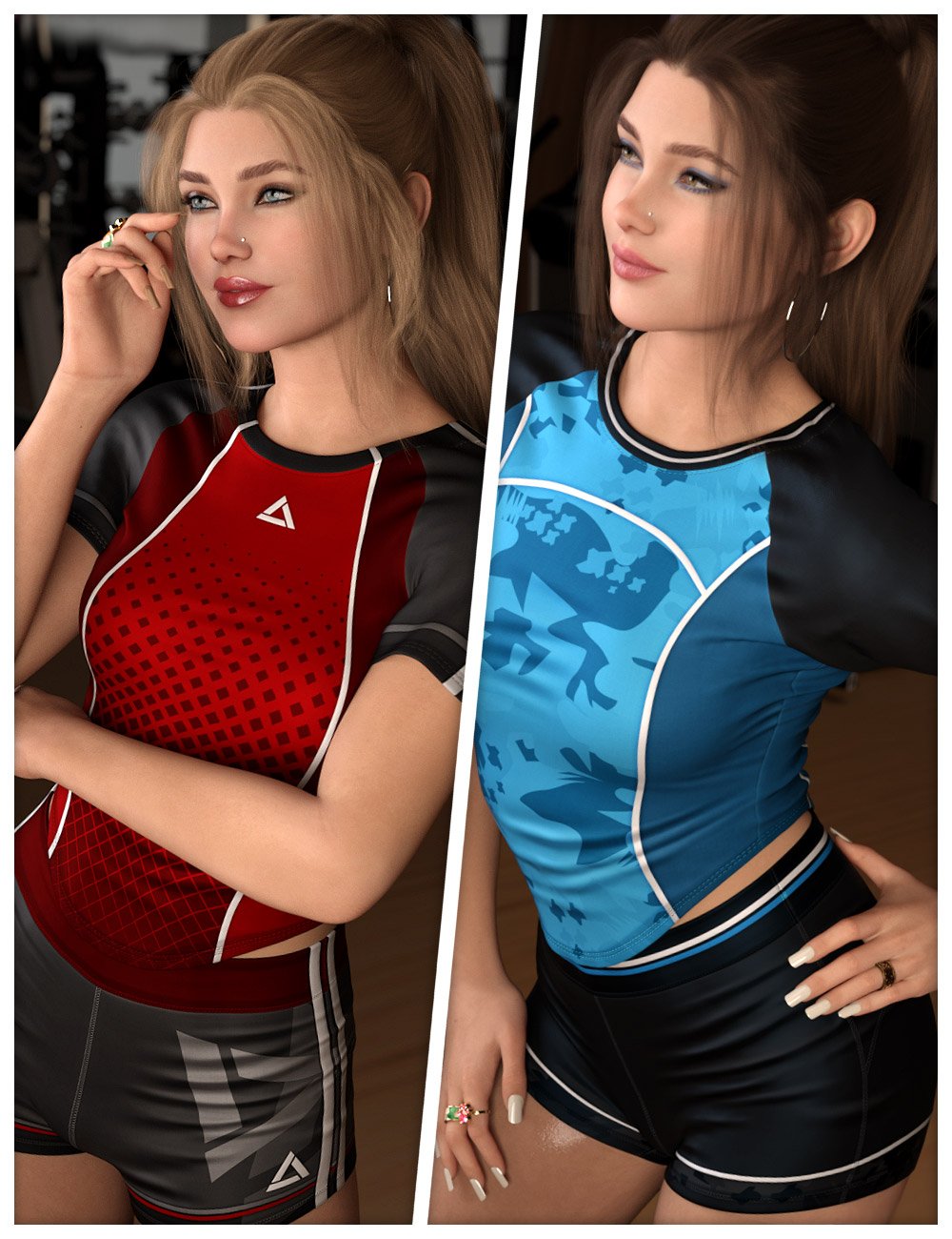 Exercising Textures for dForce SU Sports Clothes by: ShanasSoulmate, 3D Models by Daz 3D