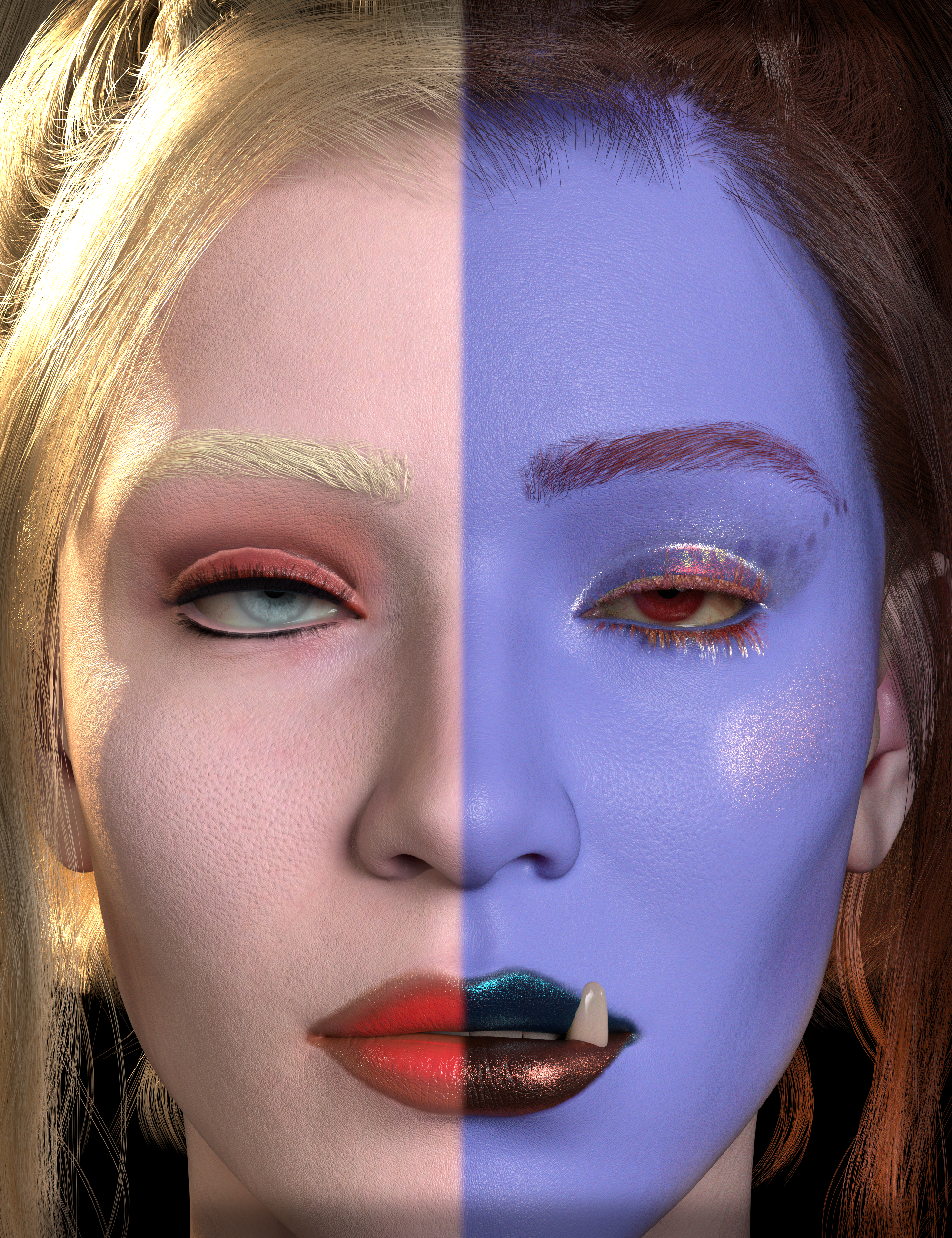 FSL Ultimate Shimmer Makeups for Genesis 9 by: Fuseling, 3D Models by Daz 3D
