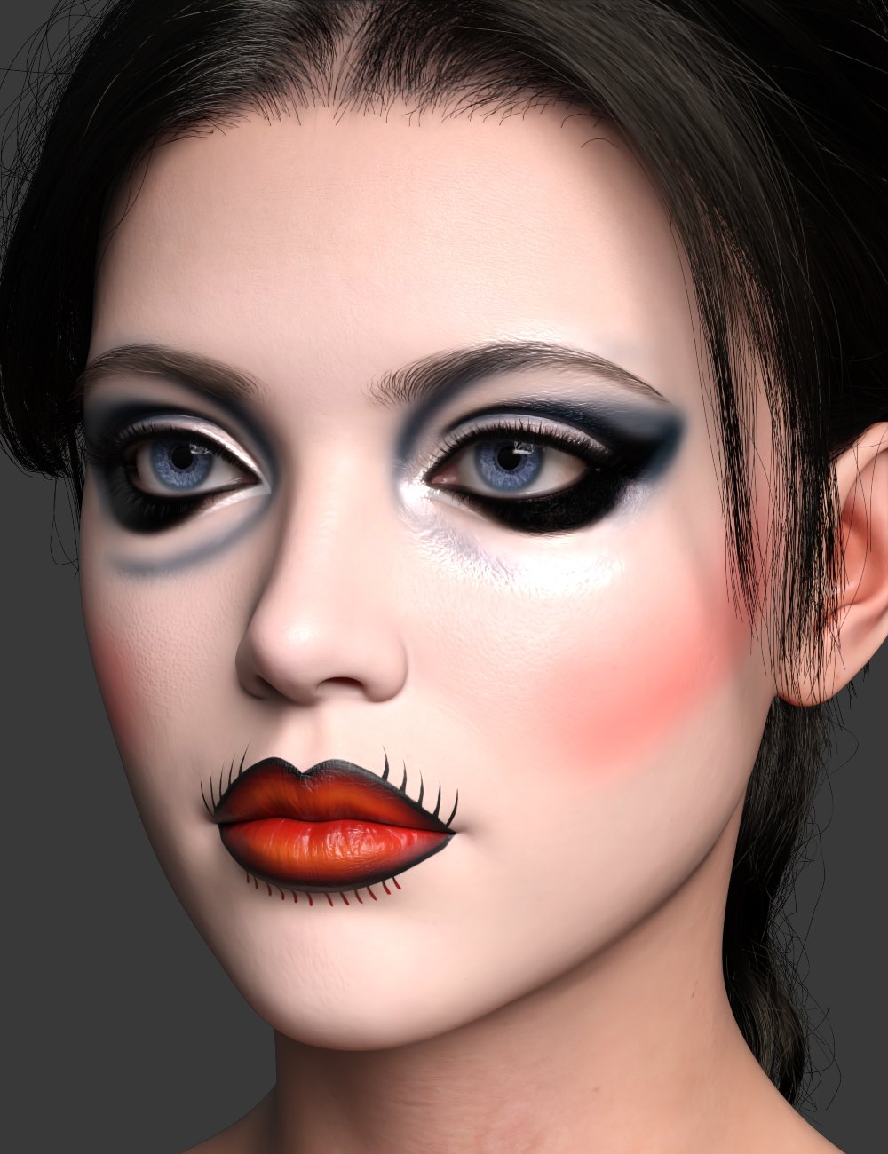 Makeup System - Day of the Dead LIE Makeup for Genesis 9 | Daz 3D