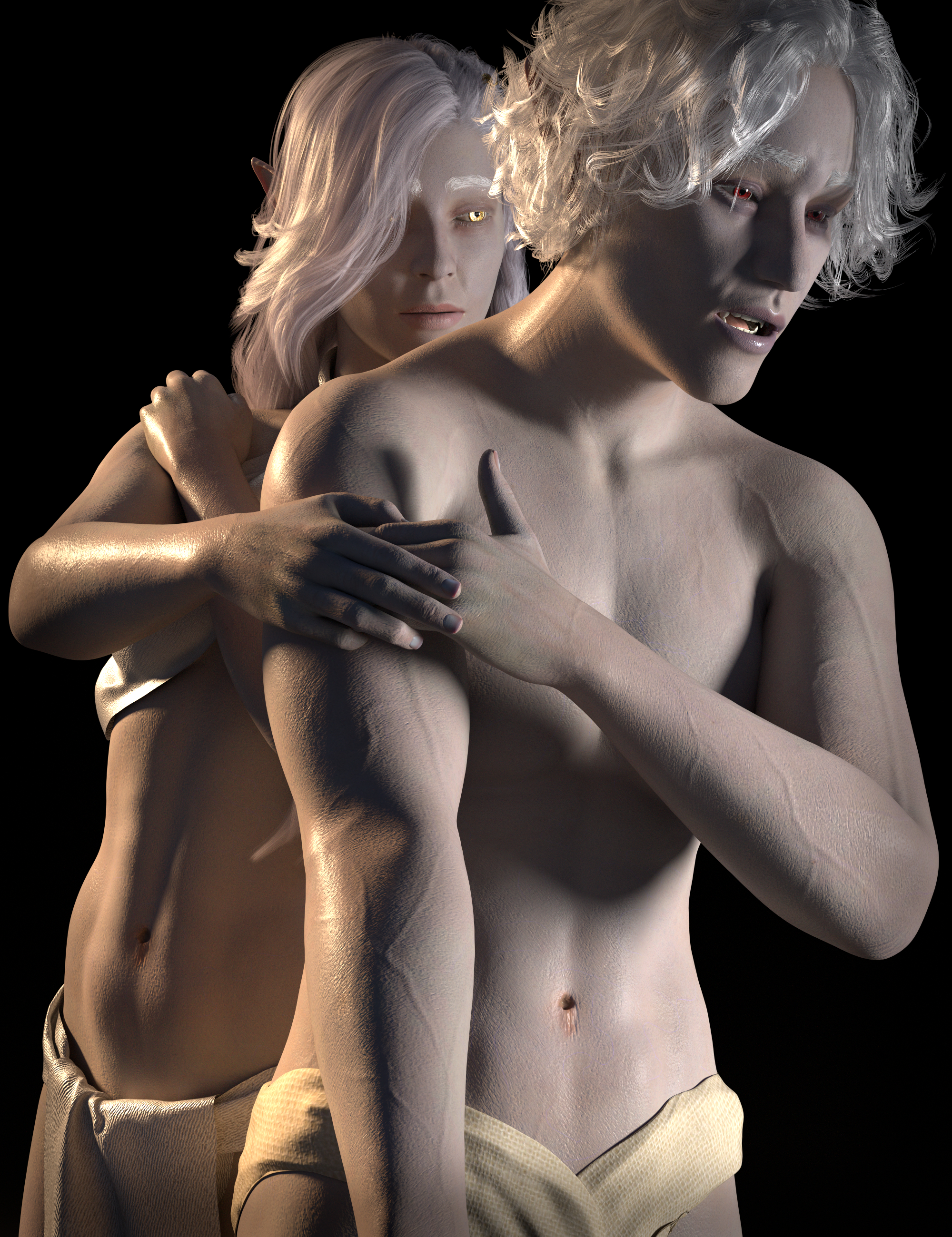 SY The Pale Elf Vampire Genesis 9 by: Sickleyield, 3D Models by Daz 3D