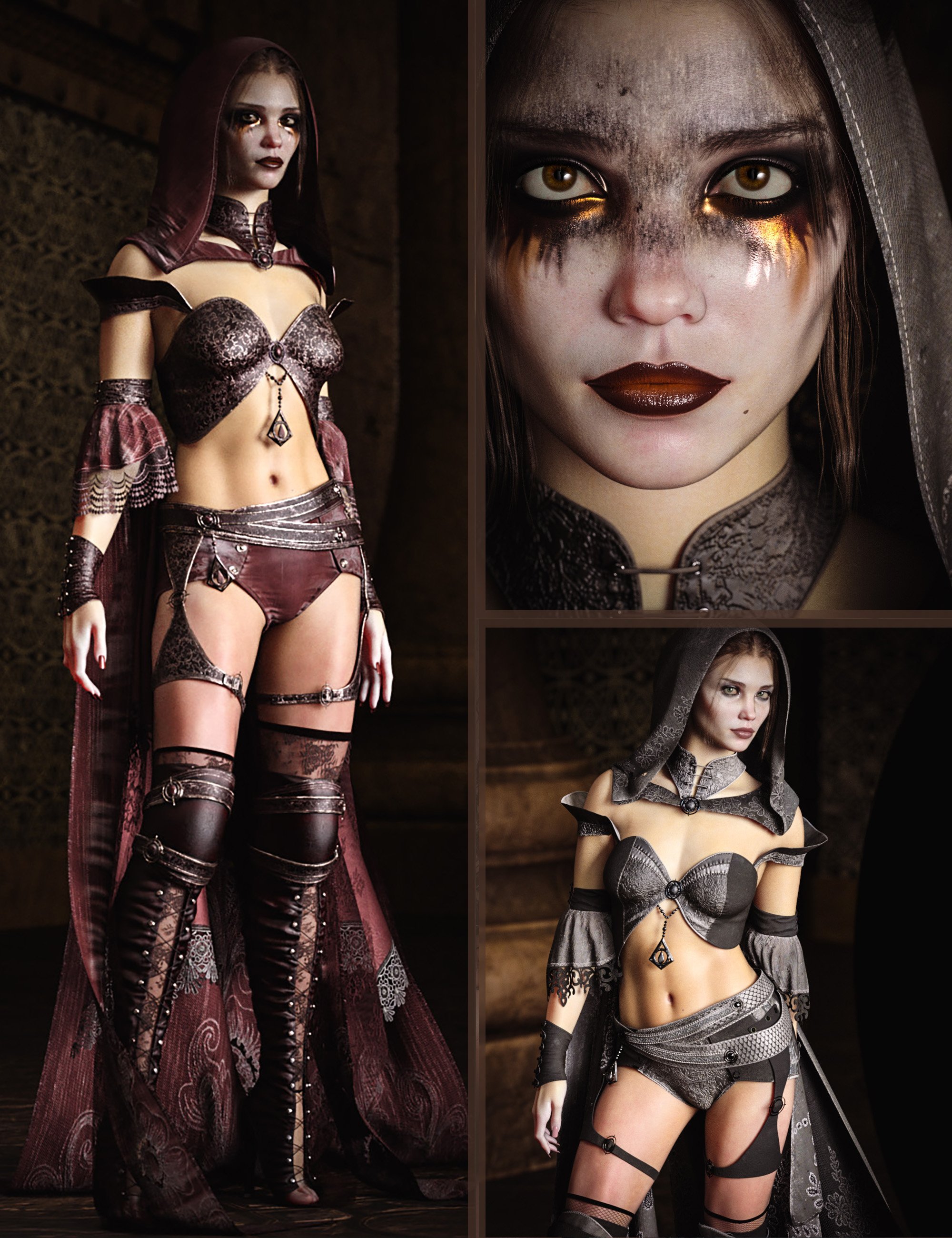 CB Samara HD Character, dForce Clothing Set and Texture Expansion For Genesis 9 by: CynderBlue, 3D Models by Daz 3D