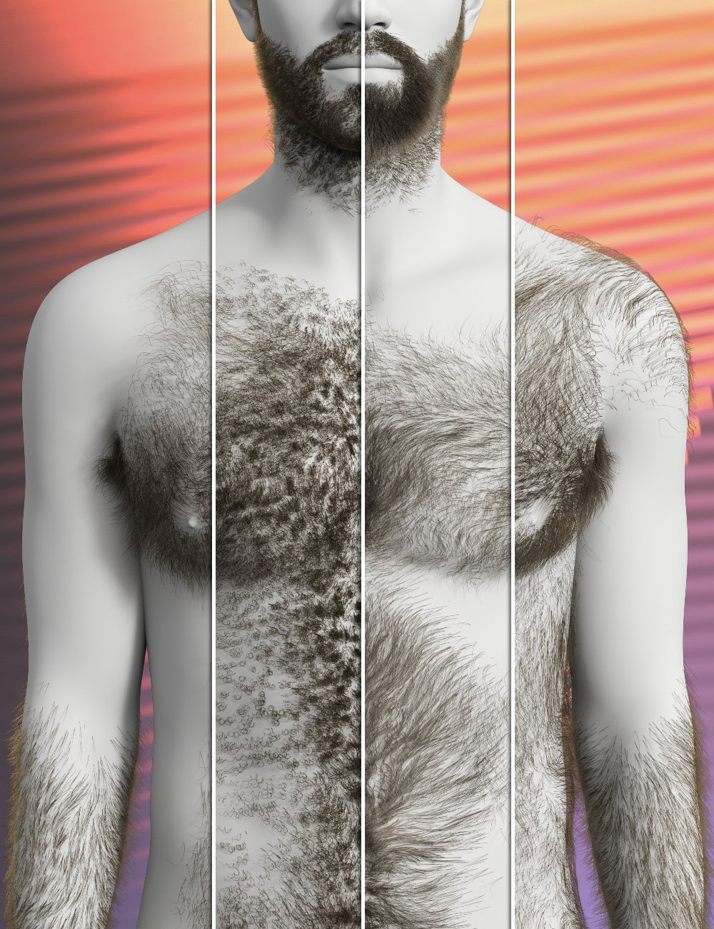 Jepe's dForce Omni Body Hair Sets by: Jepe, 3D Models by Daz 3D