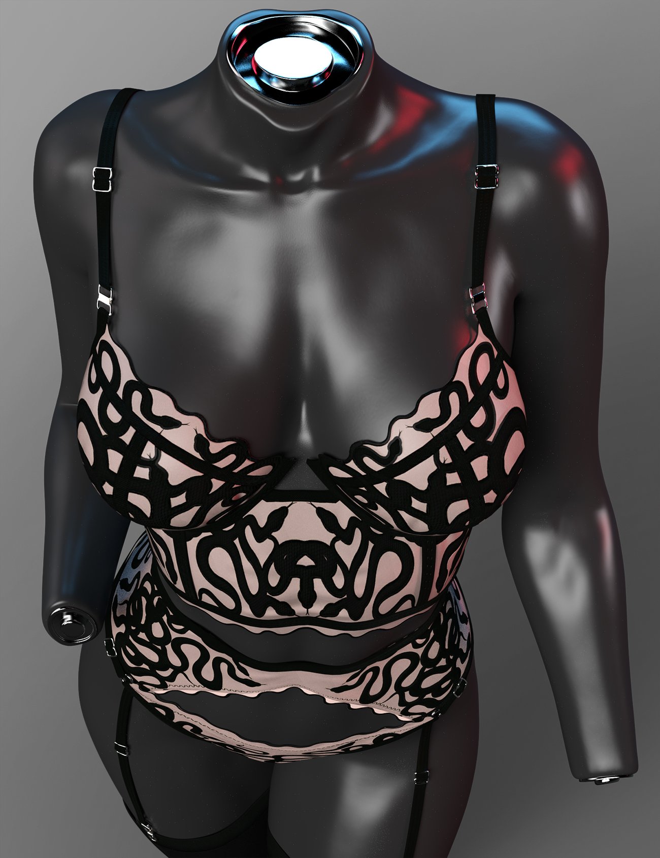 X-Fashion Fatale Lingerie for Genesis 9 by: xtrart-3d, 3D Models by Daz 3D