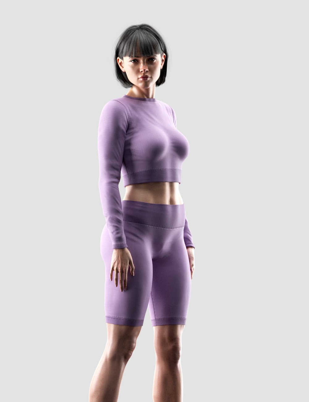 Peach Sports Outfit for Genesis 9 by: Romeo, 3D Models by Daz 3D