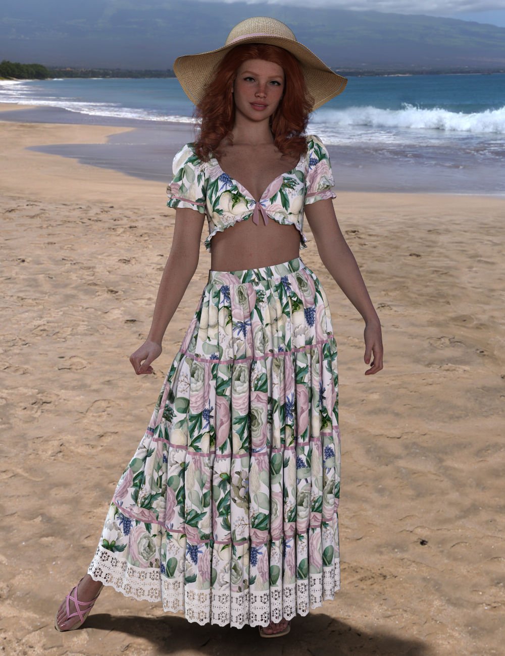 dForce Natalie's Summer for Genesis 9 by: WildDesignsPandyGirl, 3D Models by Daz 3D