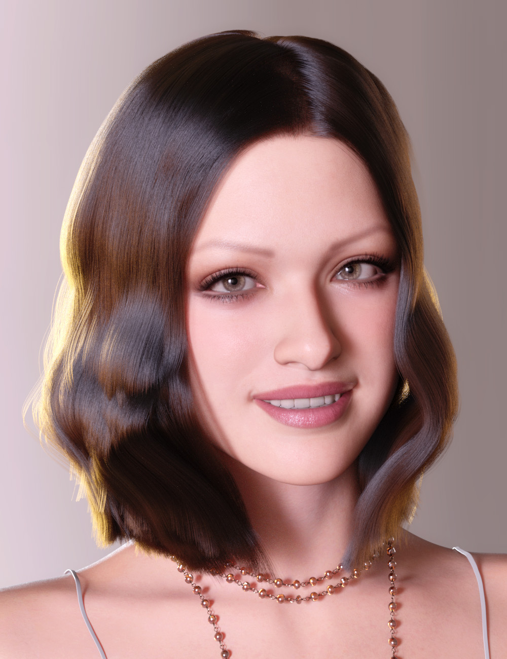 dForce Shoulder Length Hair for Genesis 9 by: PhilW, 3D Models by Daz 3D