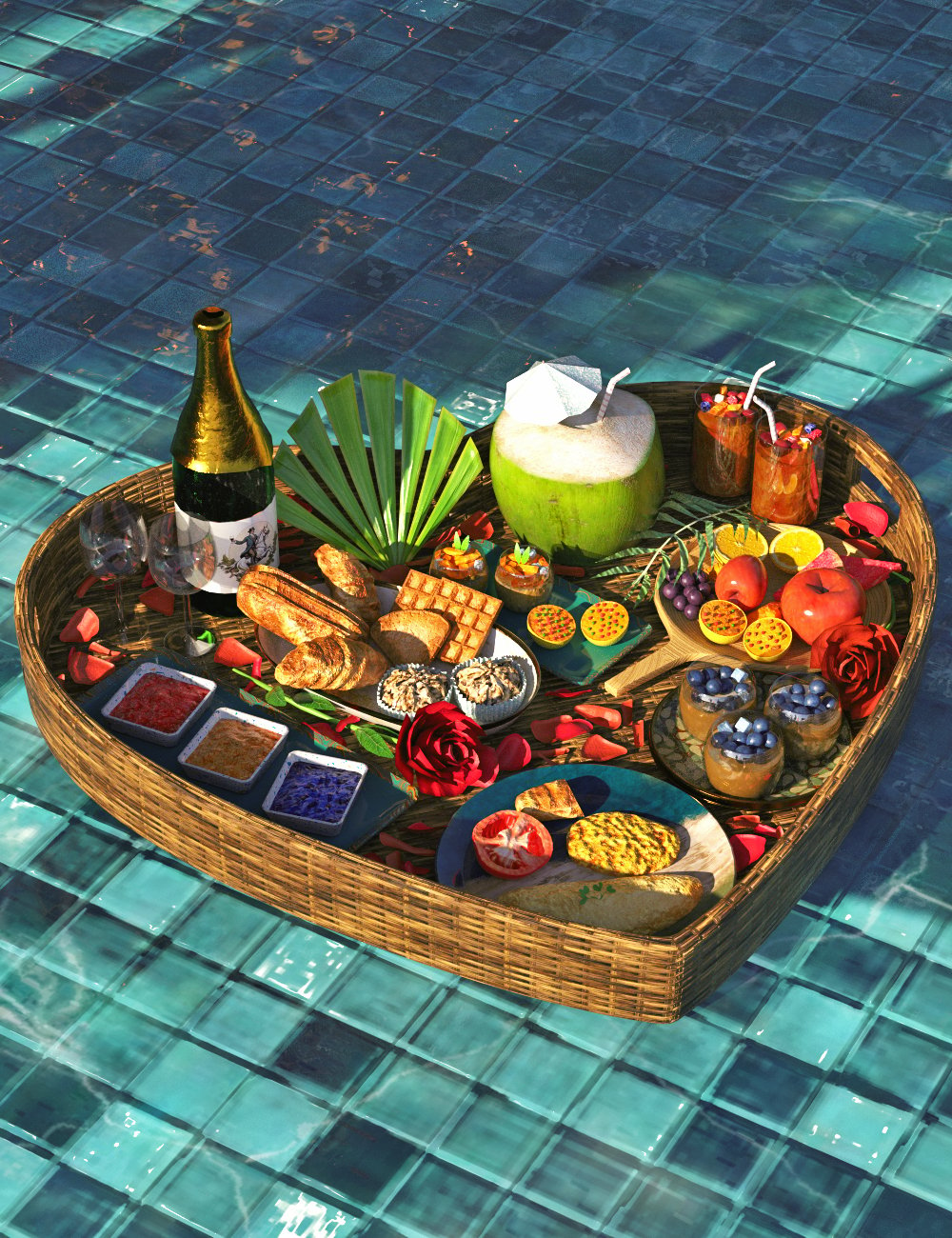 XI Floating Breakfast by: Xivon, 3D Models by Daz 3D